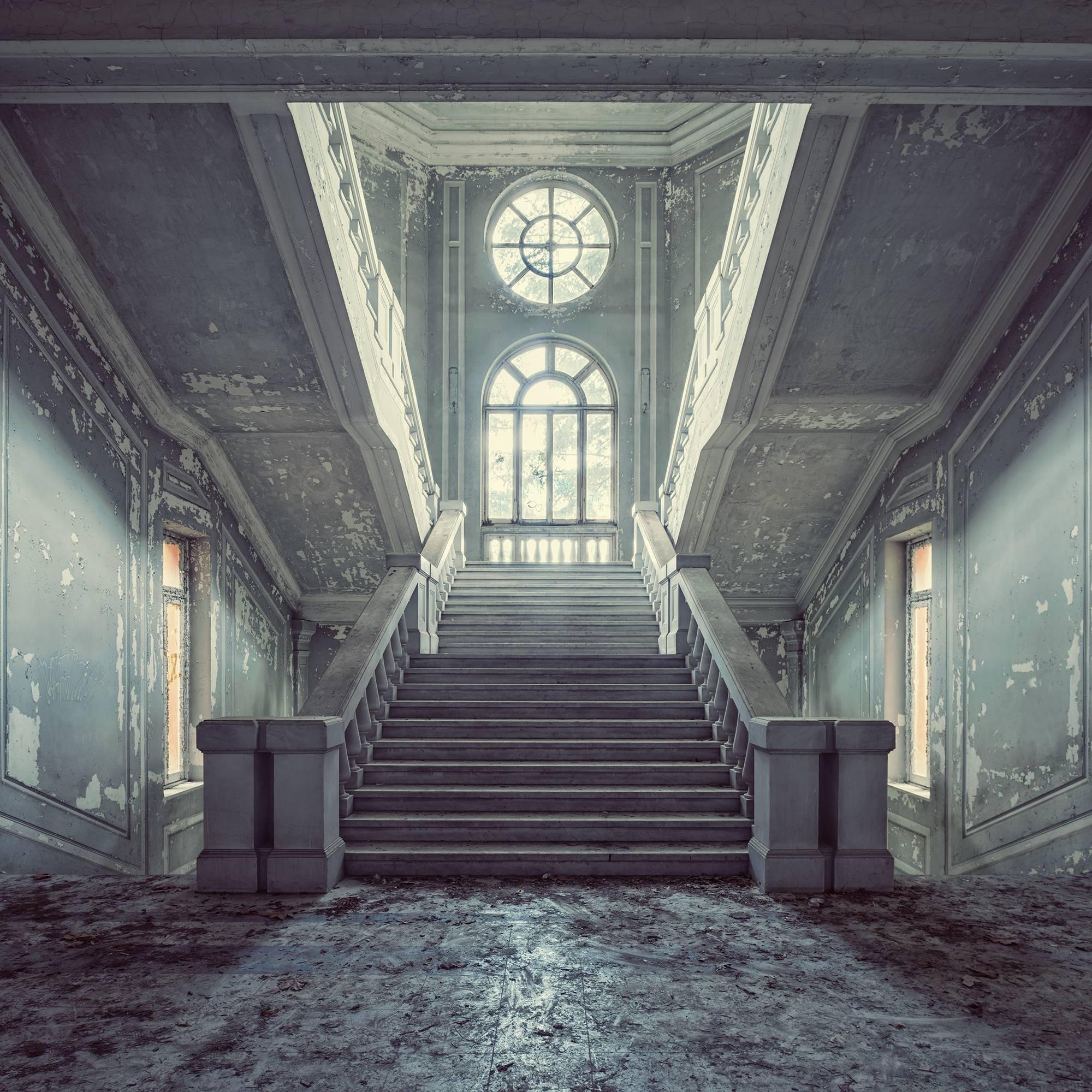 Gina Soden Landscape Photograph - Quattro, Incremento series (Interior of abandoned asylum, Italy)