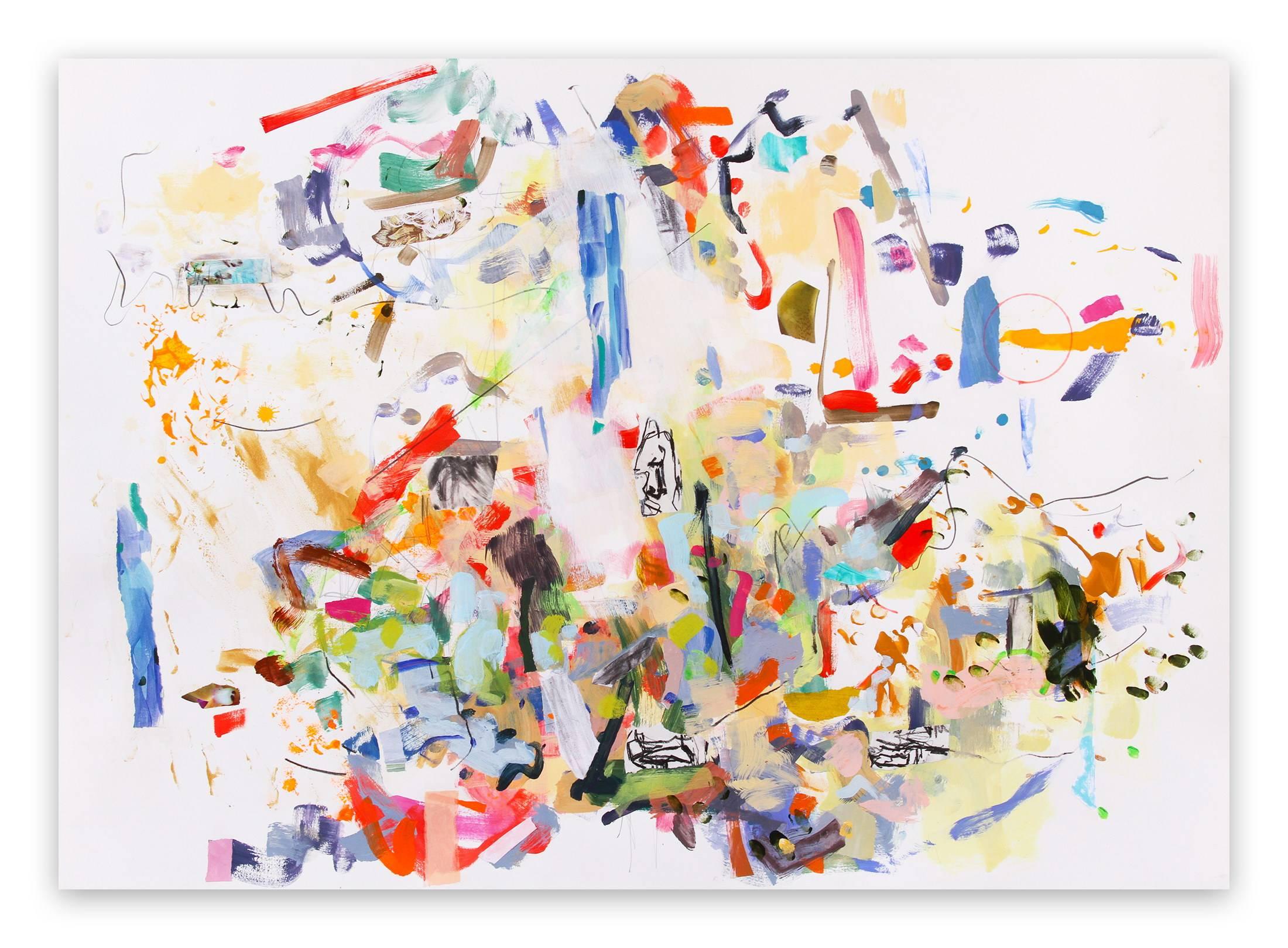 Abstract Painting Gina Werfel - Fragment (peinture d'expressionnisme abstrait)