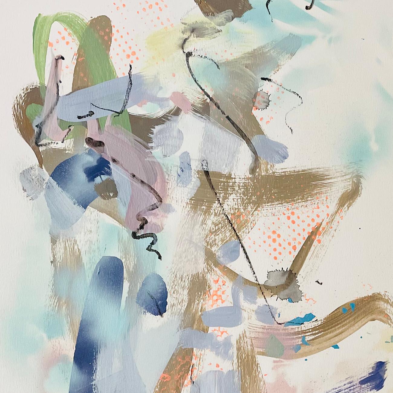 Gesture 2 (Abstract painting)

Acrylic on paper - unframed

Werfel employs expressive, lyrical gestures that create bursts of movement and energy. Her color choices create a range of tones from the muted and serene to the vibrant and electric.