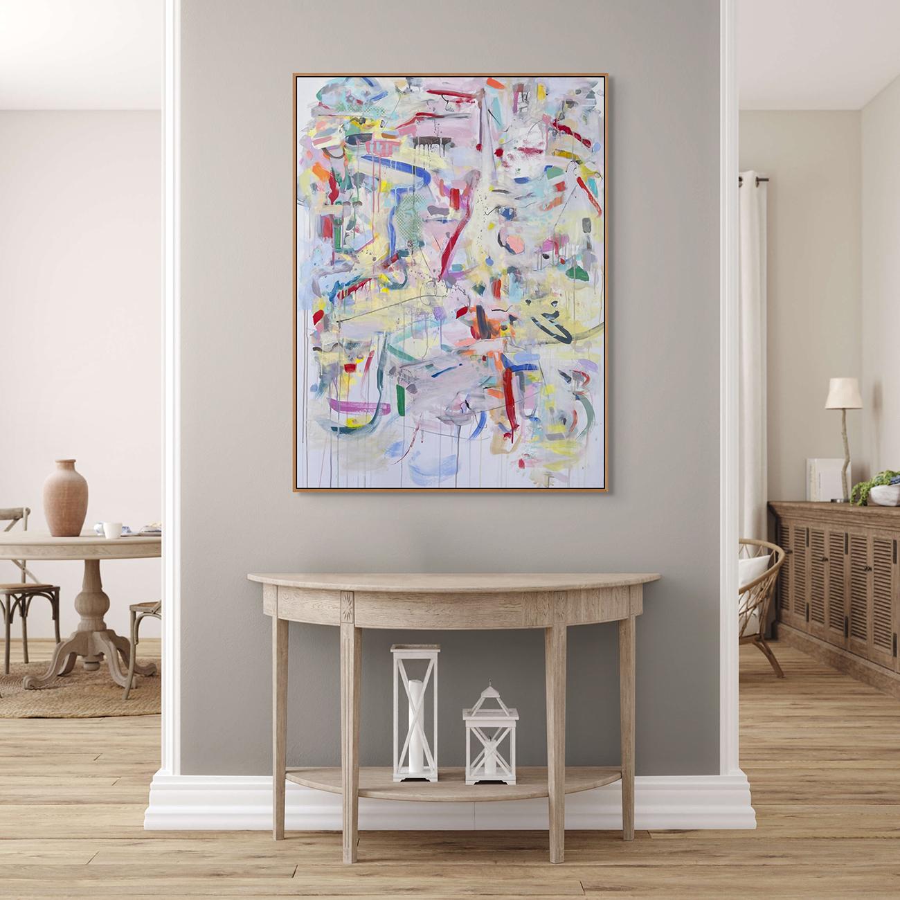 Glitter (quadro dell'Espressionismo astratto) - Painting di Gina Werfel