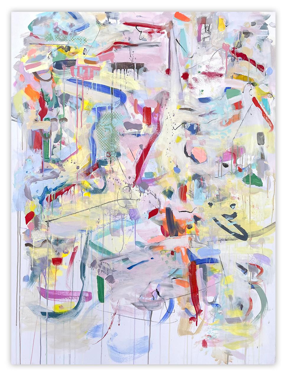 Abstract Painting di Gina Werfel - Glitter (quadro dell'Espressionismo astratto)