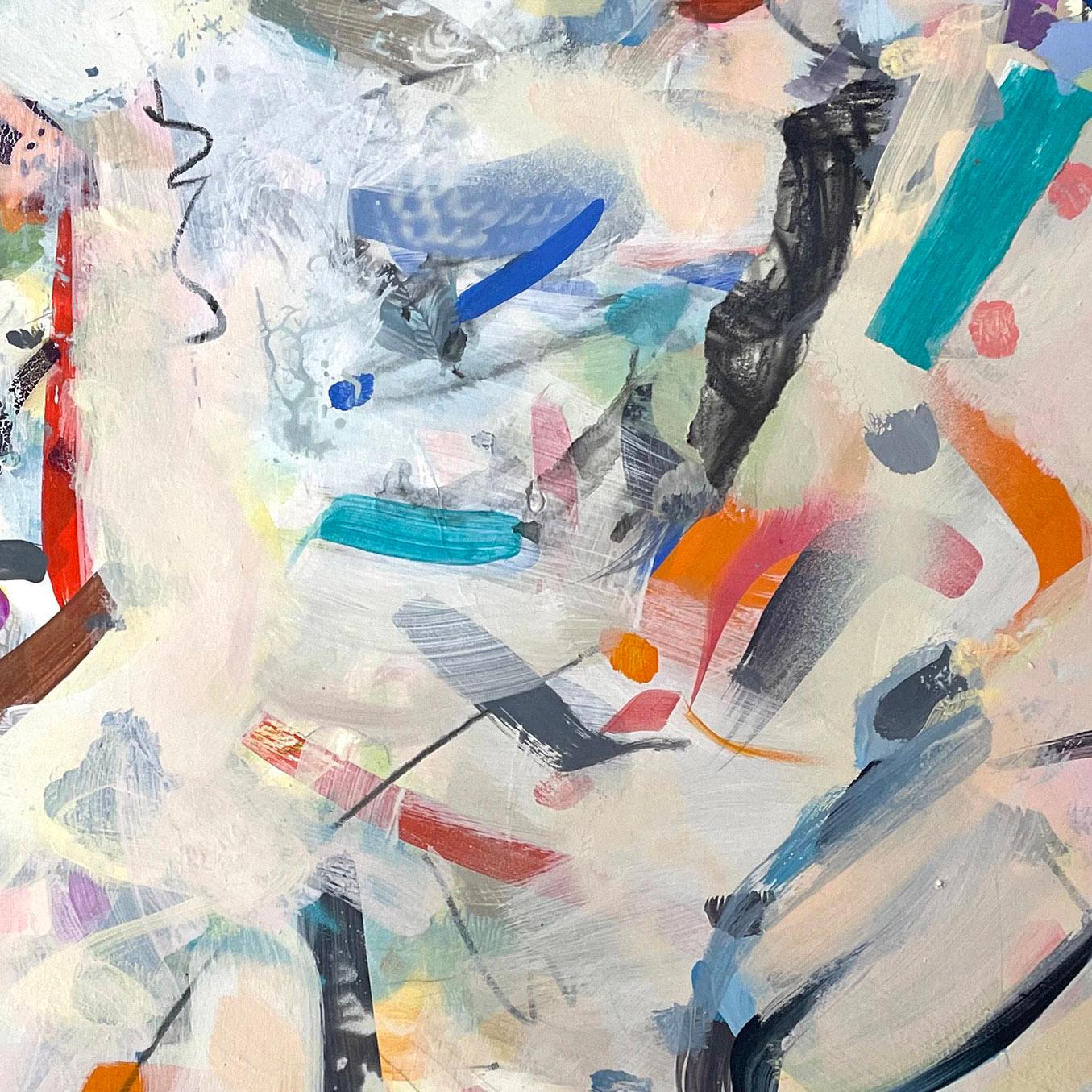 Le collage (peinture abstraite) - Abstrait Painting par Gina Werfel