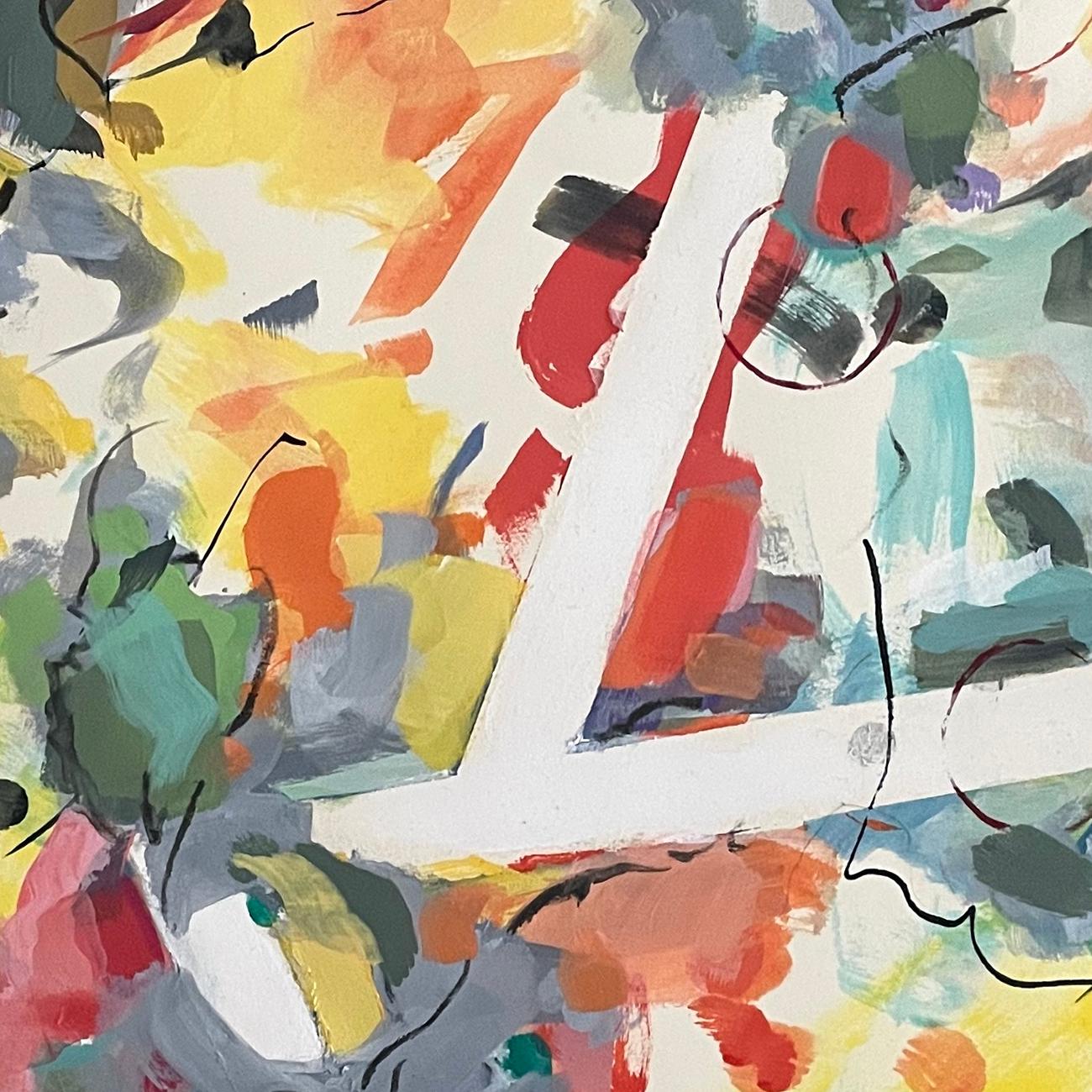 Senso spaziale (pittura astratta) - Painting Astratto di Gina Werfel