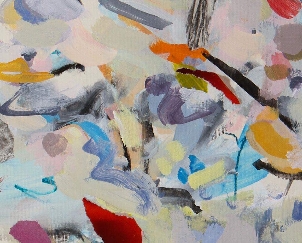 Wood (pittura dell'Espressionismo astratto) - Painting Astratto di Gina Werfel