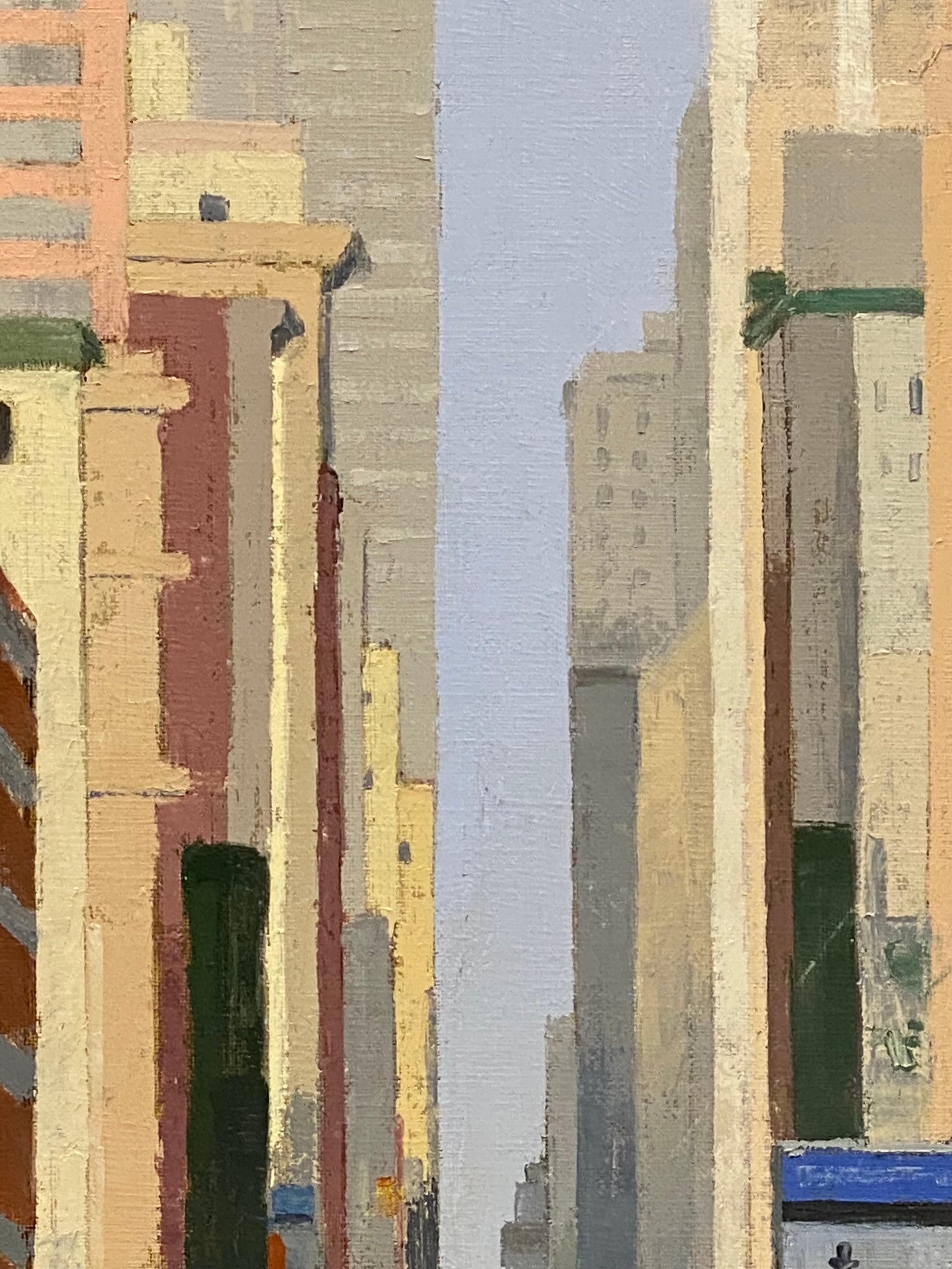 Broadway - Peinture contemporaine du 21e siècle représentant la ville de New York (USA) - Contemporain Painting par Gineke Zikken