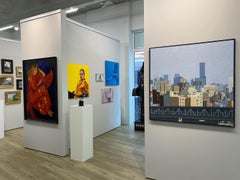 Manhattan Bridge- 21st Century Contemporary Street view Painting of New York