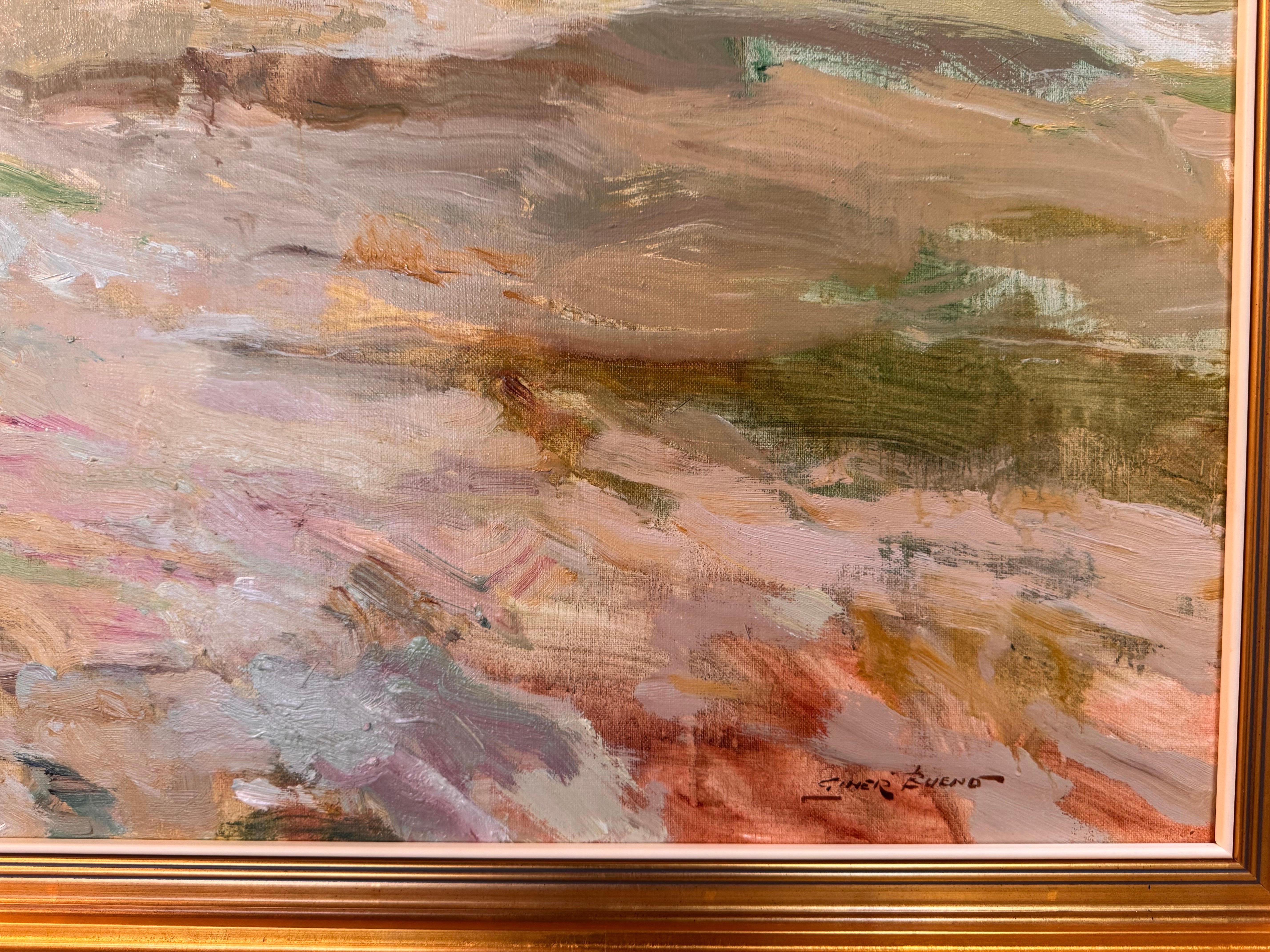 En la Malvarrosa - Impressionist Painting by Giner Bueno