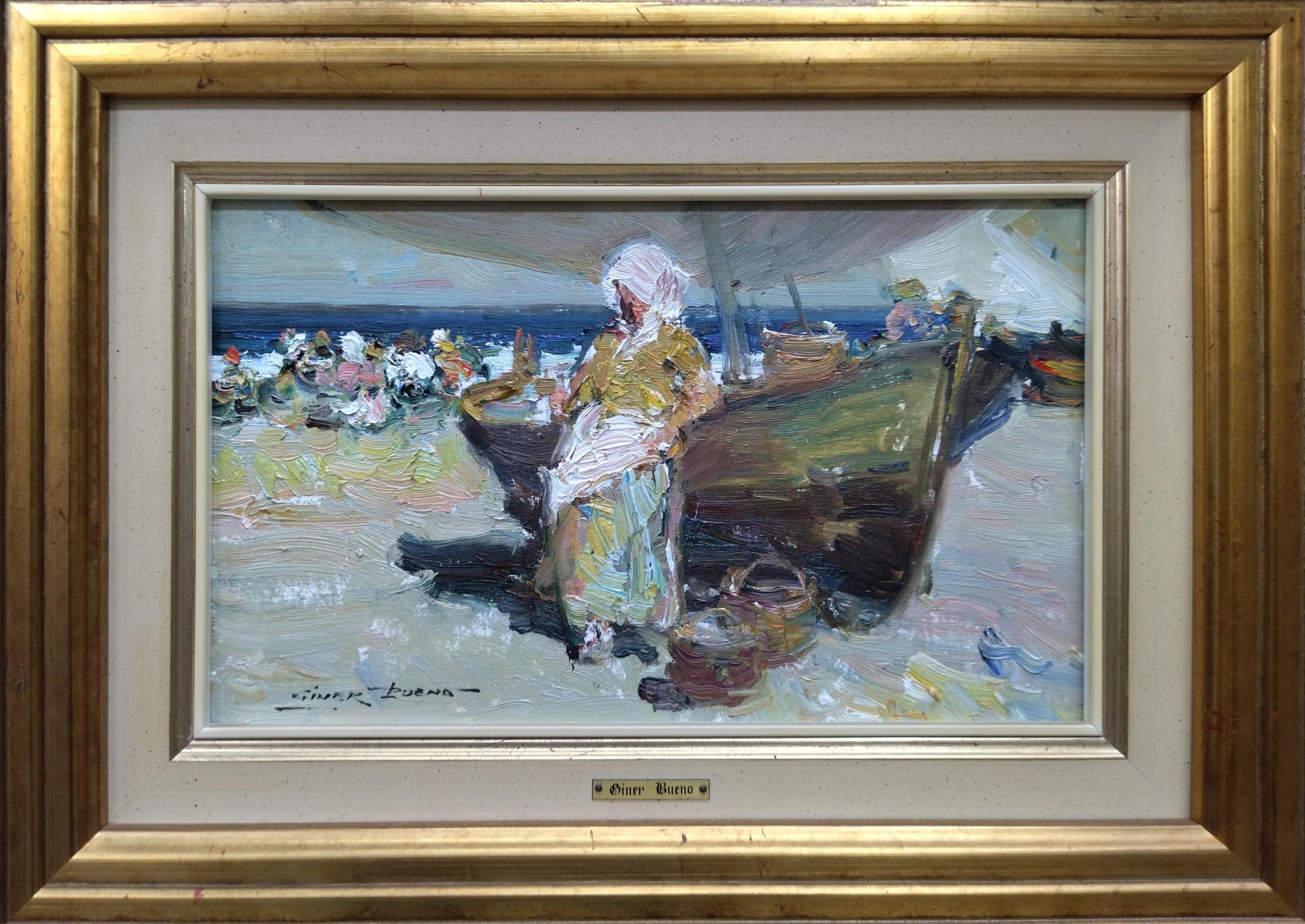 Giner Bueno  Peinture originale plage en vente 9