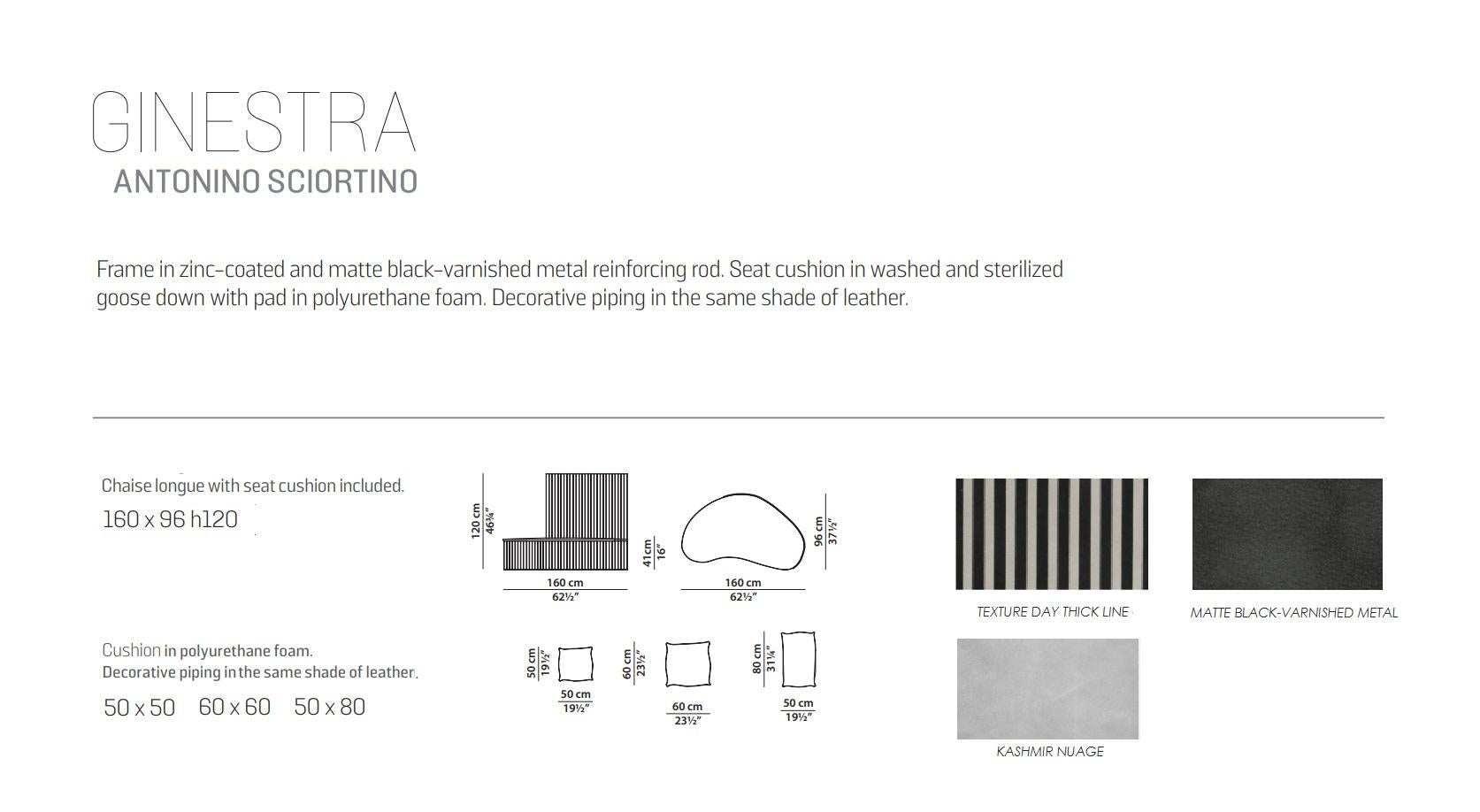 XXI secolo e contemporaneo Ginestra Chaise Lounge di Antonino Sciortino per Baxter in vendita
