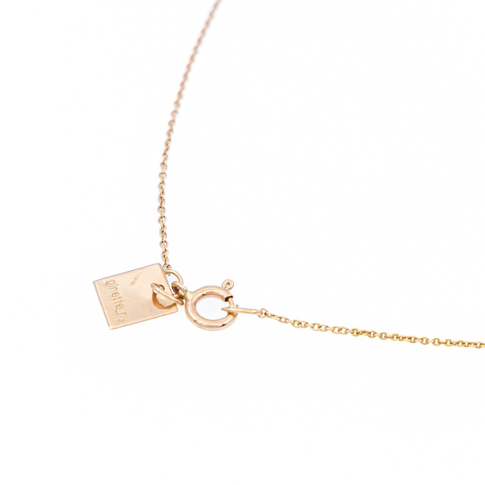 Ginette NY Chain Necklace Jumbo Tanger on Chain Rose Gold 2