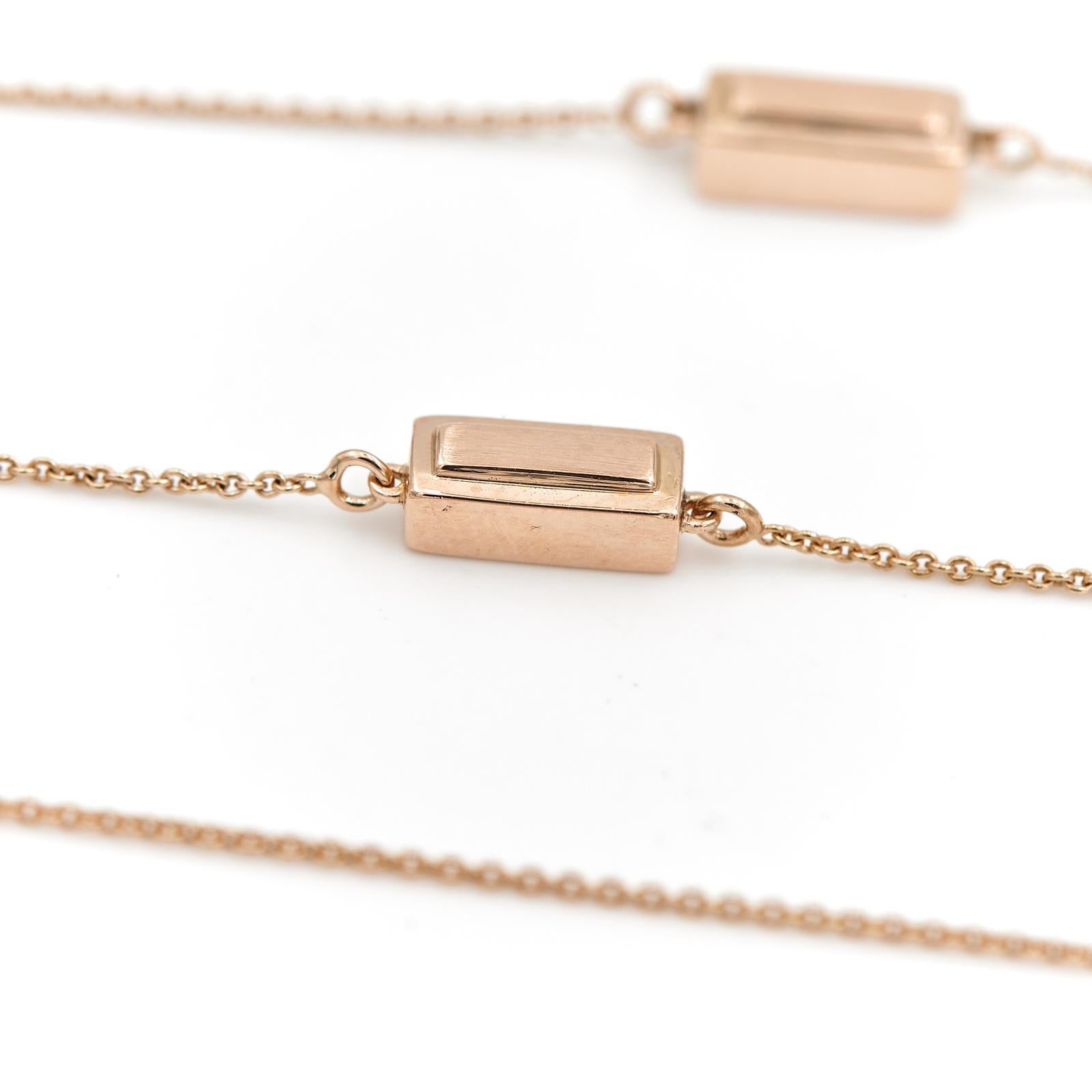 Ginette NY Chain Necklace  Rose Gold In Excellent Condition For Sale In PARIS, FR