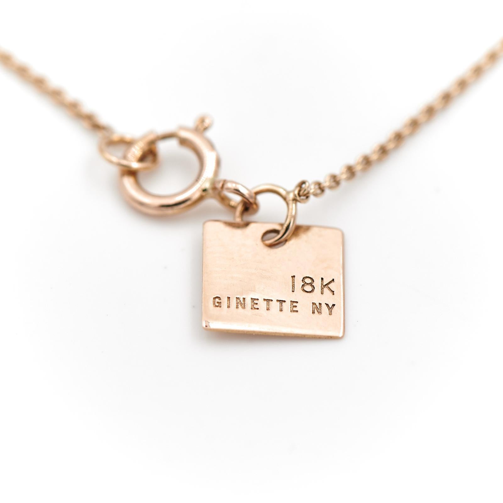 Women's Ginette NY Chain Necklace  Rose Gold For Sale