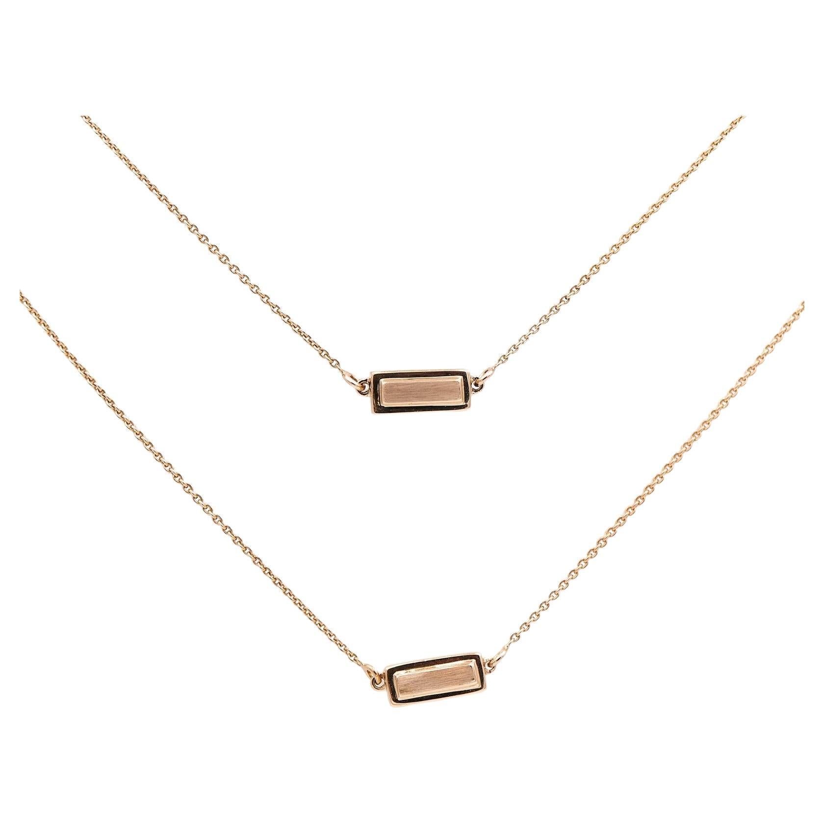 Ginette NY Chain Necklace  Rose Gold For Sale