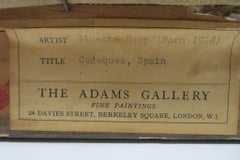 Large post impressionist Framed Mid Century OIL PAINTING Cadaques Spain