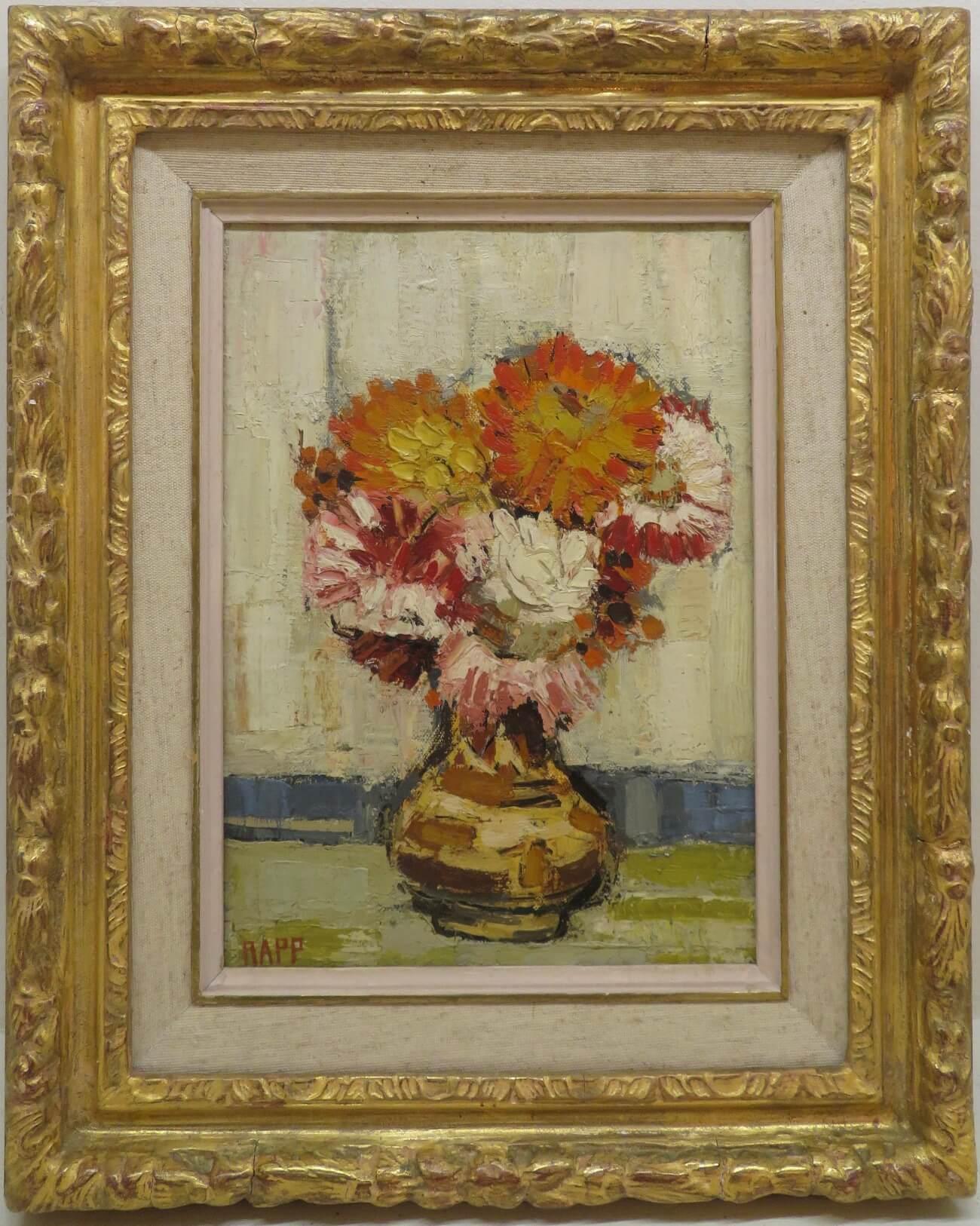 ORIGINAL FRANZÖSISCH Mitte des 20. Jahrhunderts IMPRESSIONIST Ölgemälde STILLLEBEN BLUMEN