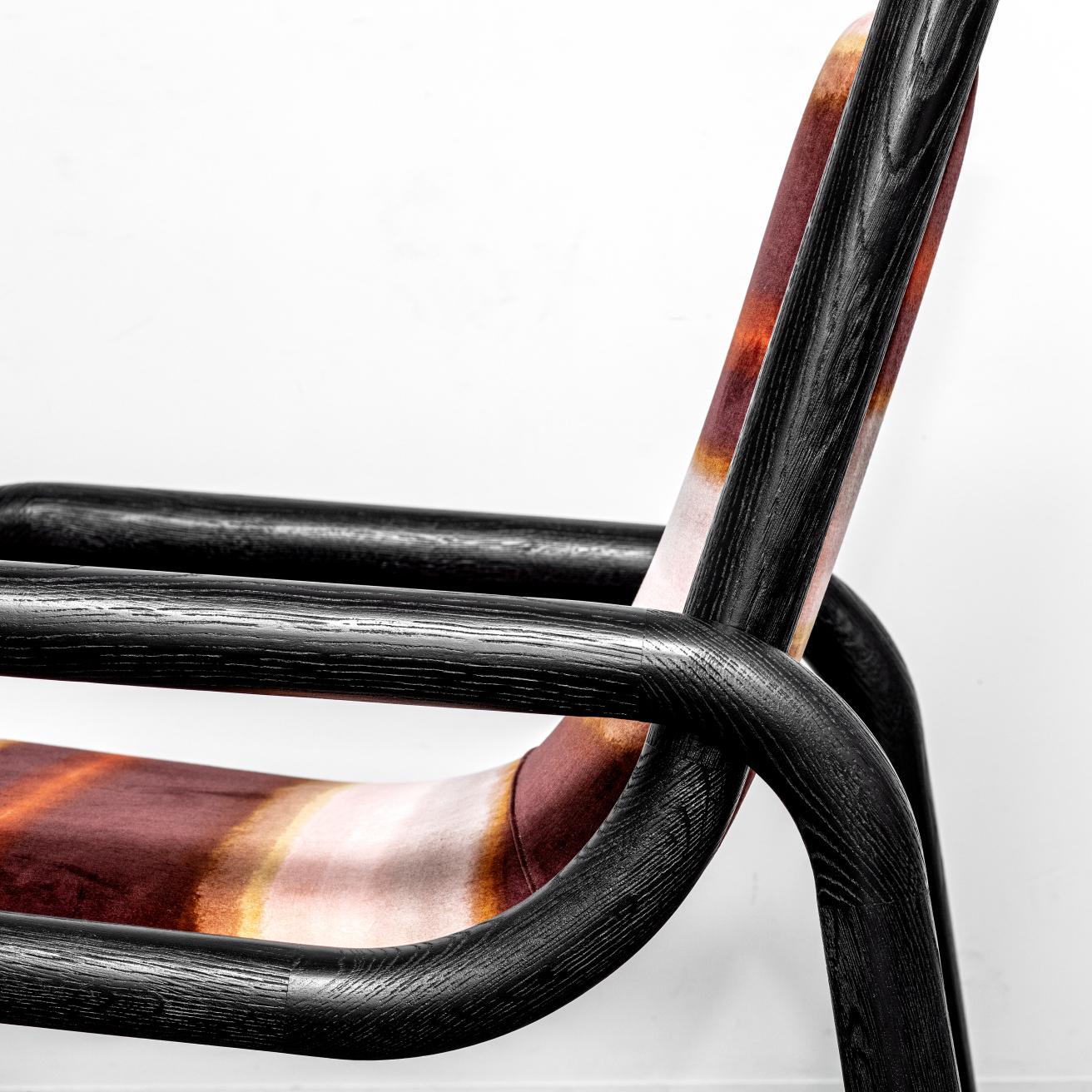 Hand-Crafted Ginga Armchair in Black Oak, Handcrafted in Portugal by Duistt For Sale