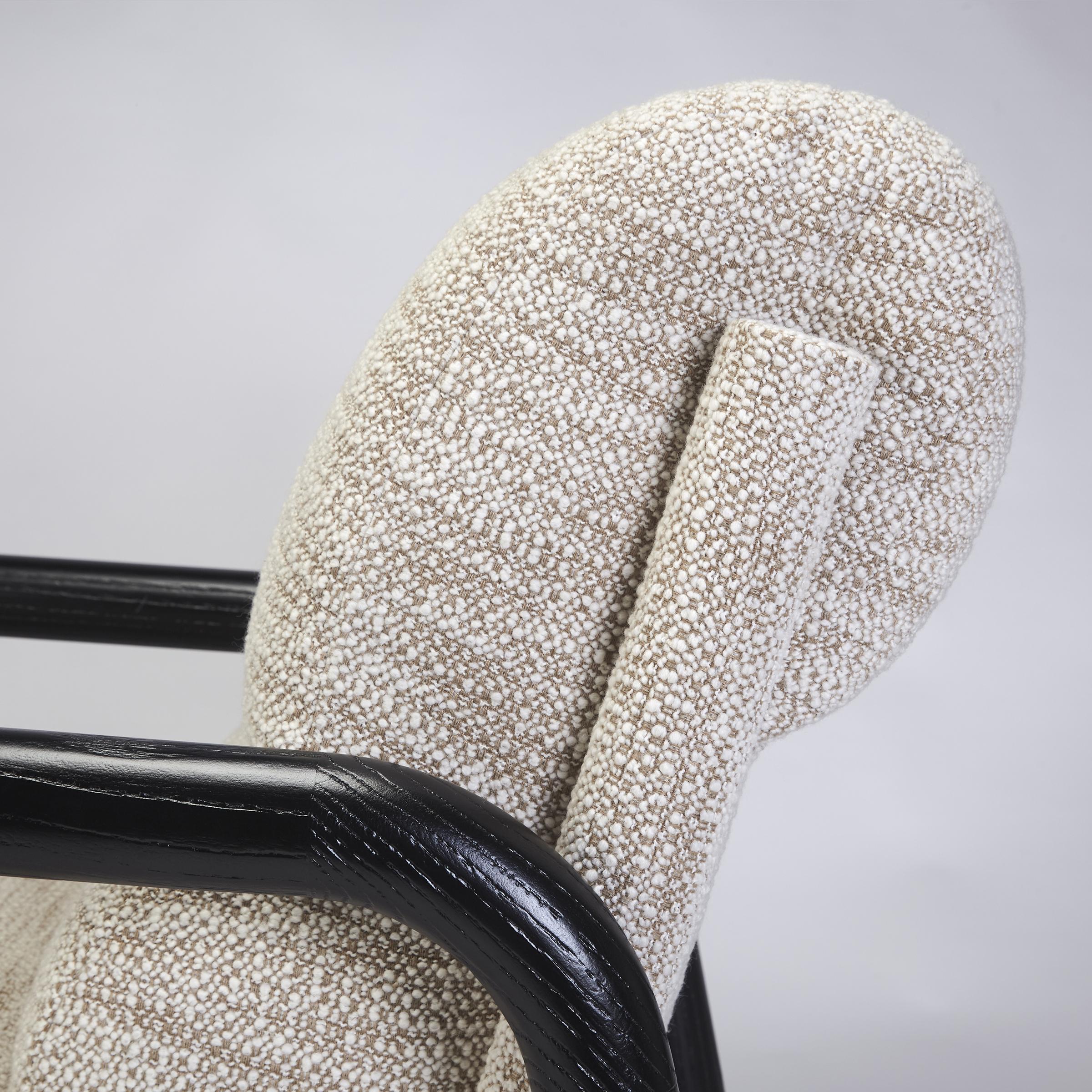Ginga Sessel XL aus schwarzer Eiche, handgefertigt in Portugal von Duistt (Moderne) im Angebot