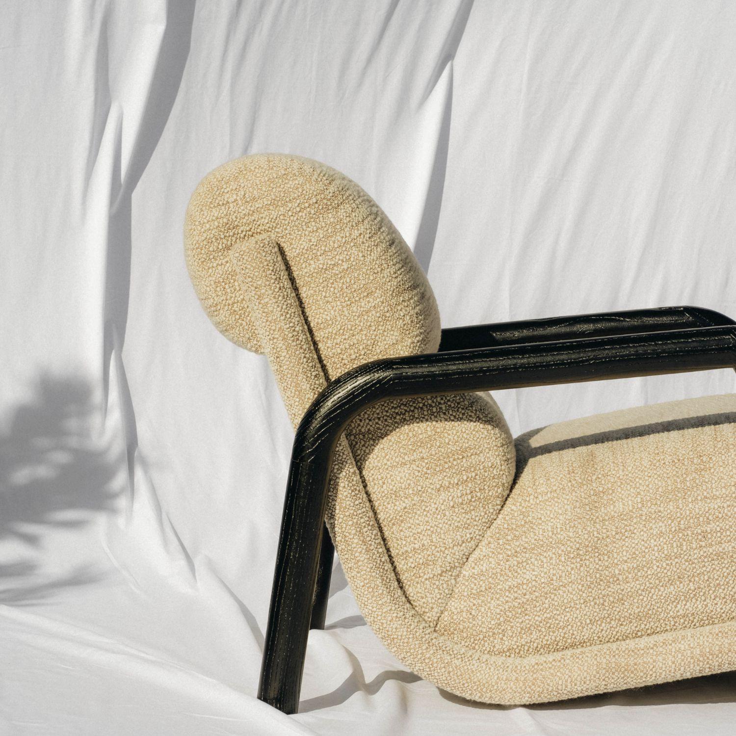 Moderno Poltrona Ginga XL in Oak nero, realizzata a mano in Portogallo da Duistt in vendita