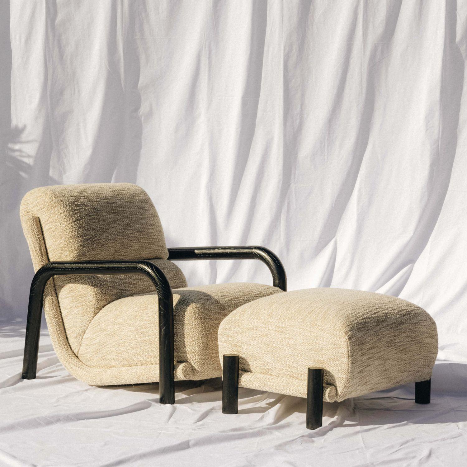 Portoghese Poltrona Ginga XL in Oak nero, realizzata a mano in Portogallo da Duistt in vendita