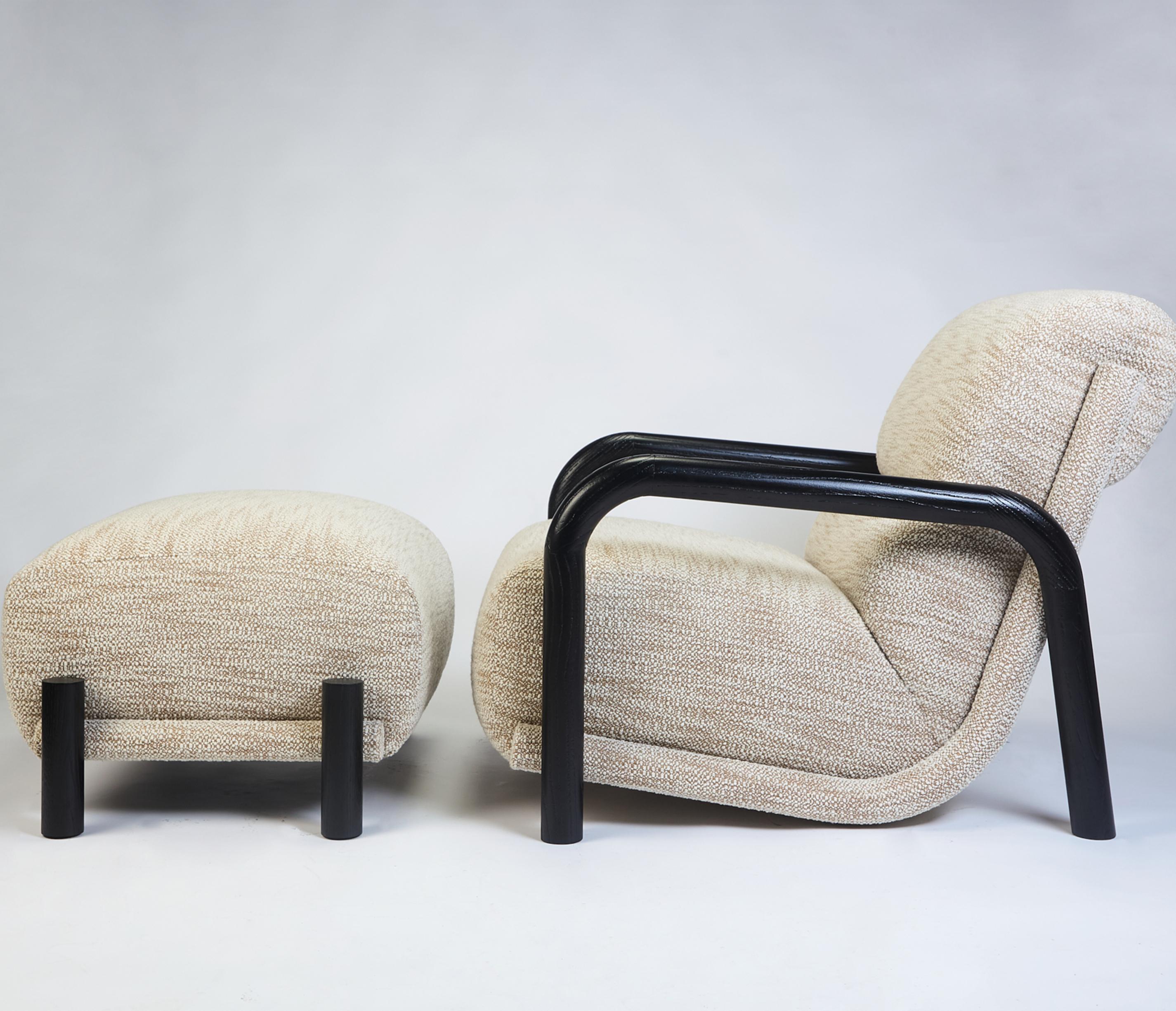 Ginga Sessel XL aus schwarzer Eiche, handgefertigt in Portugal von Duistt im Angebot 1