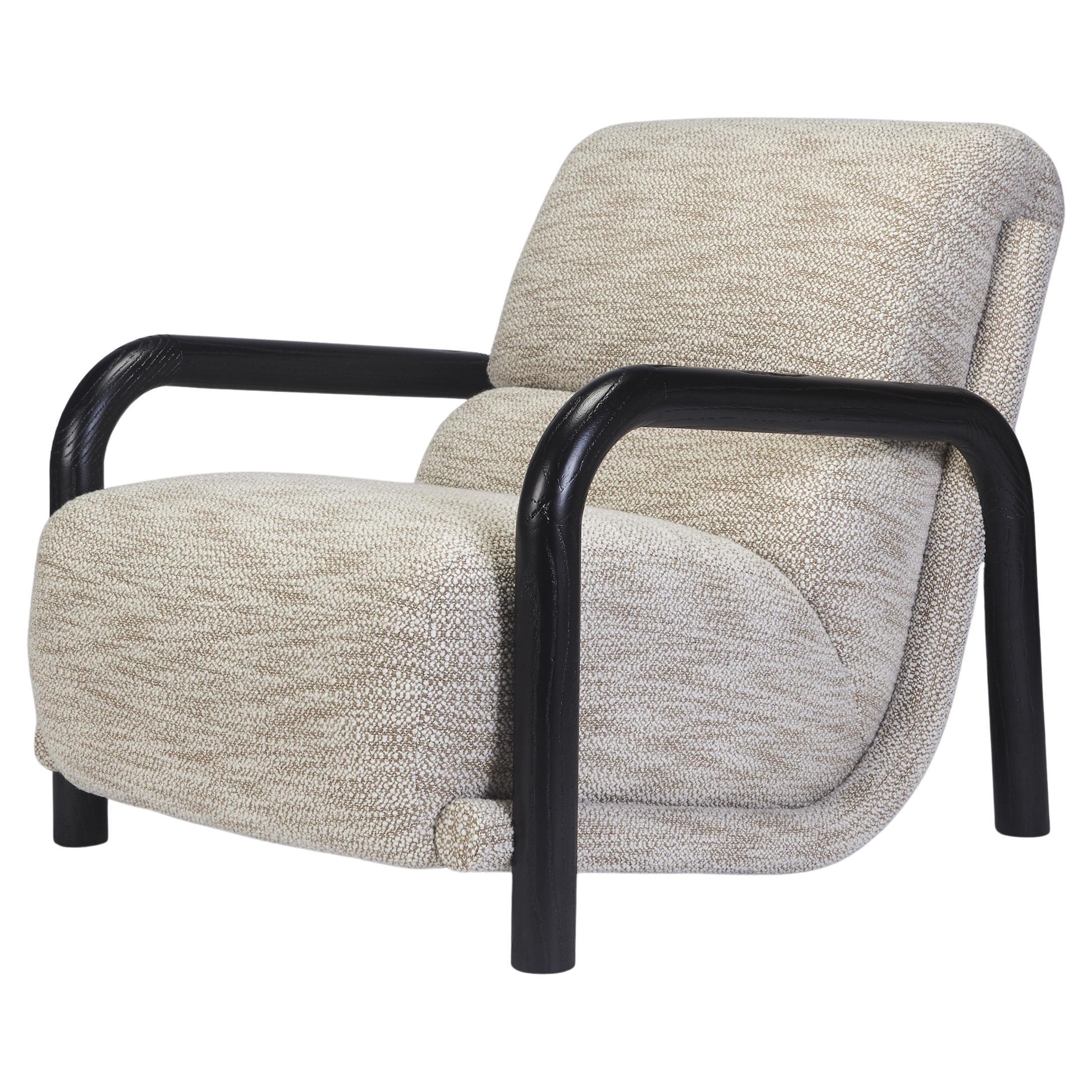 Ginga Armchair XL in Black Oak, Handcrafted in Portugal by Duistt For Sale