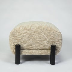 21st Century Ginga XL Footstool in Solid Sandbrushed Black Oak, by Duistt