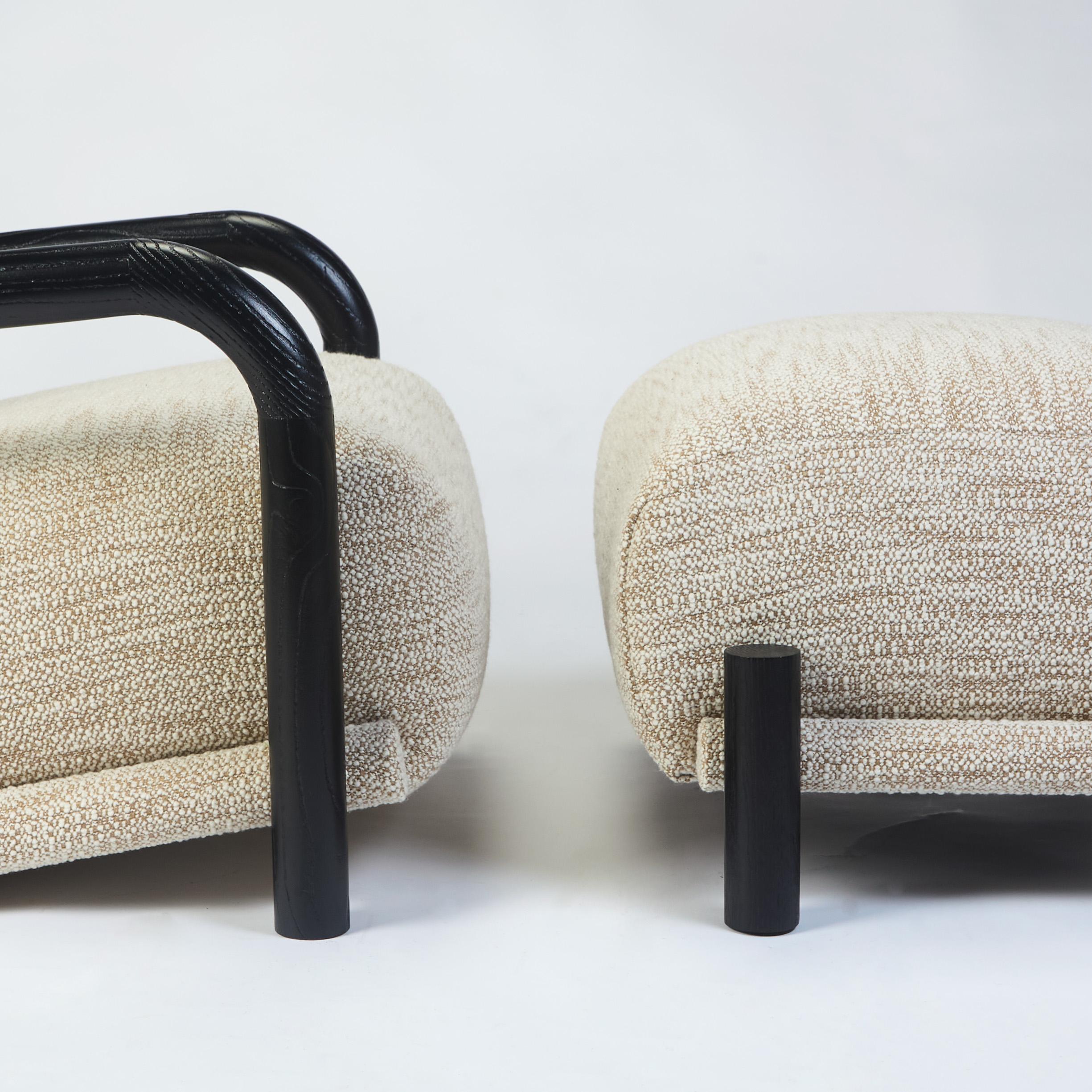Fatto a mano Sgabello Ginga XL in Oak nero, realizzato a mano in Portogallo da Duistt in vendita