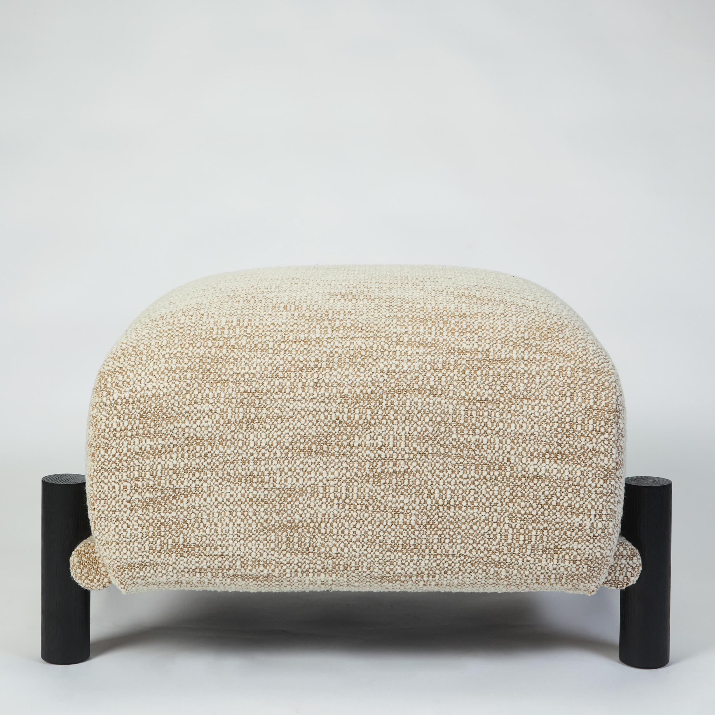 Ginga XL Footstool in Black Oak, Handcrafted in Portugal by Duistt In New Condition For Sale In Leça da Palmeira, PT
