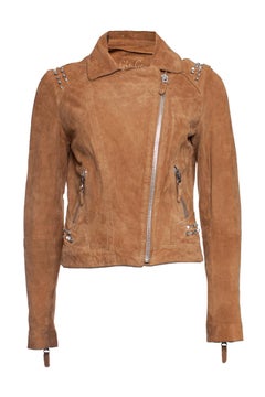 Ginger, Cognac suede biker jacket