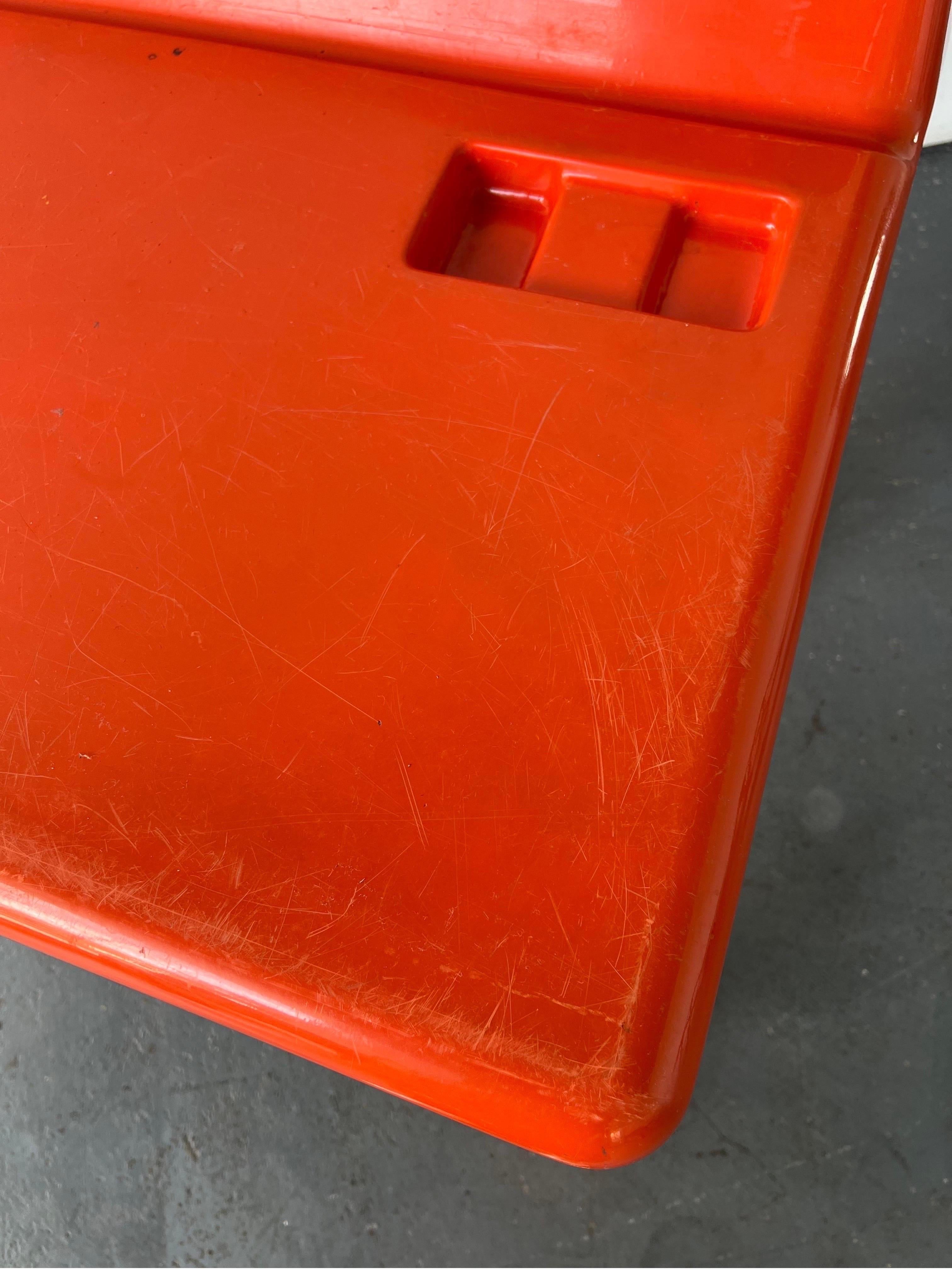 Space Age “Ginger” Desk by Patrick Gingembre in Orange Fibreglass 