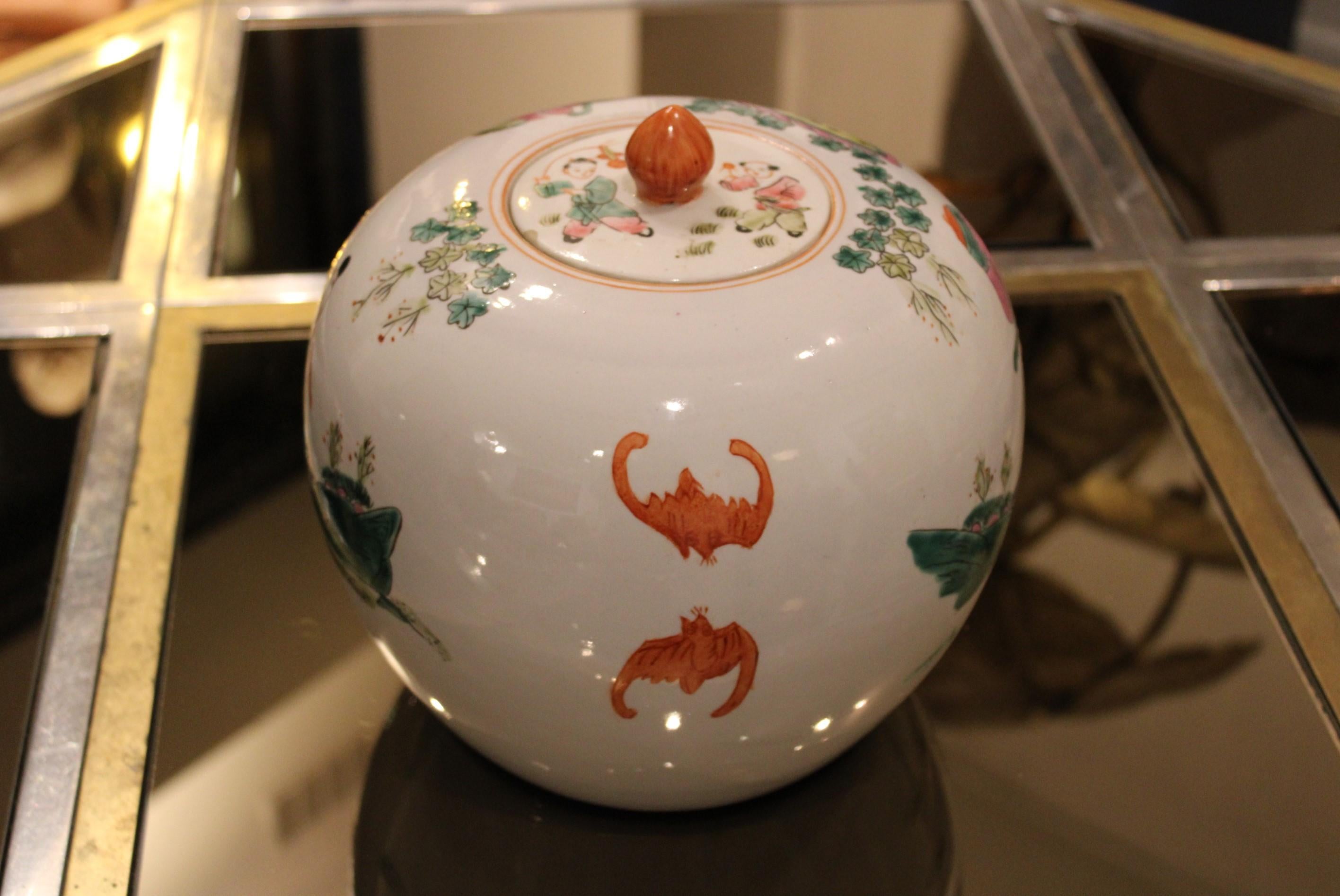 Porcelain Ginger Jar, China 20th Century For Sale