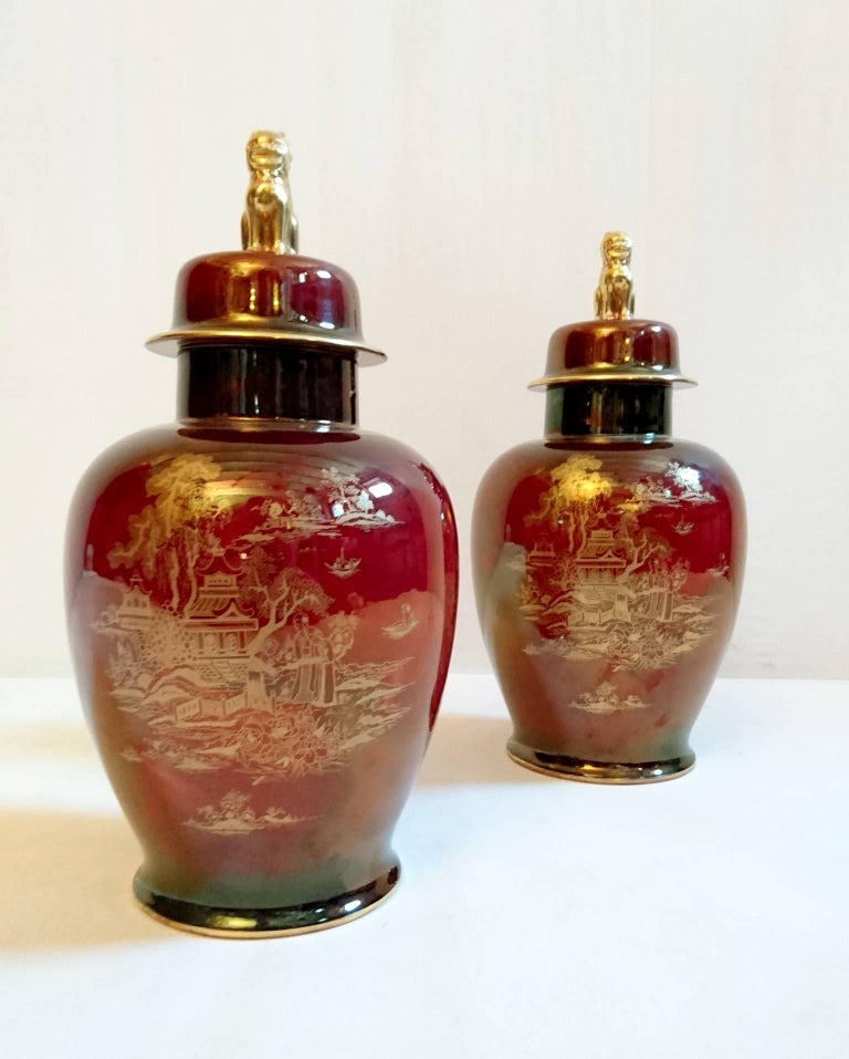 Ginger Jars by Crown Devon Fieldings, England For Sale at 1stDibs
