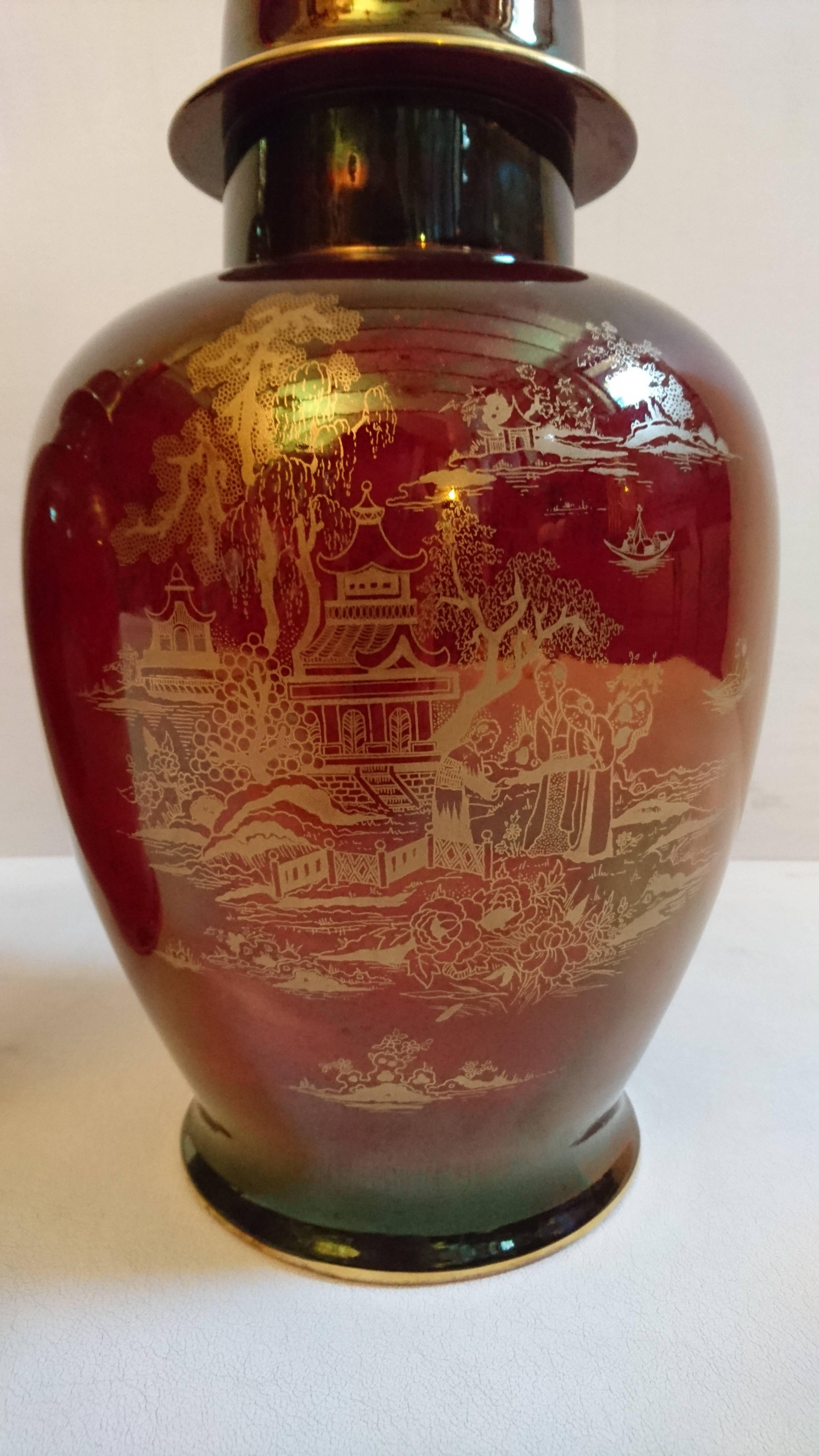 Ginger Jars by Crown Devon Fieldings, England In Excellent Condition In Albano Laziale, Rome/Lazio