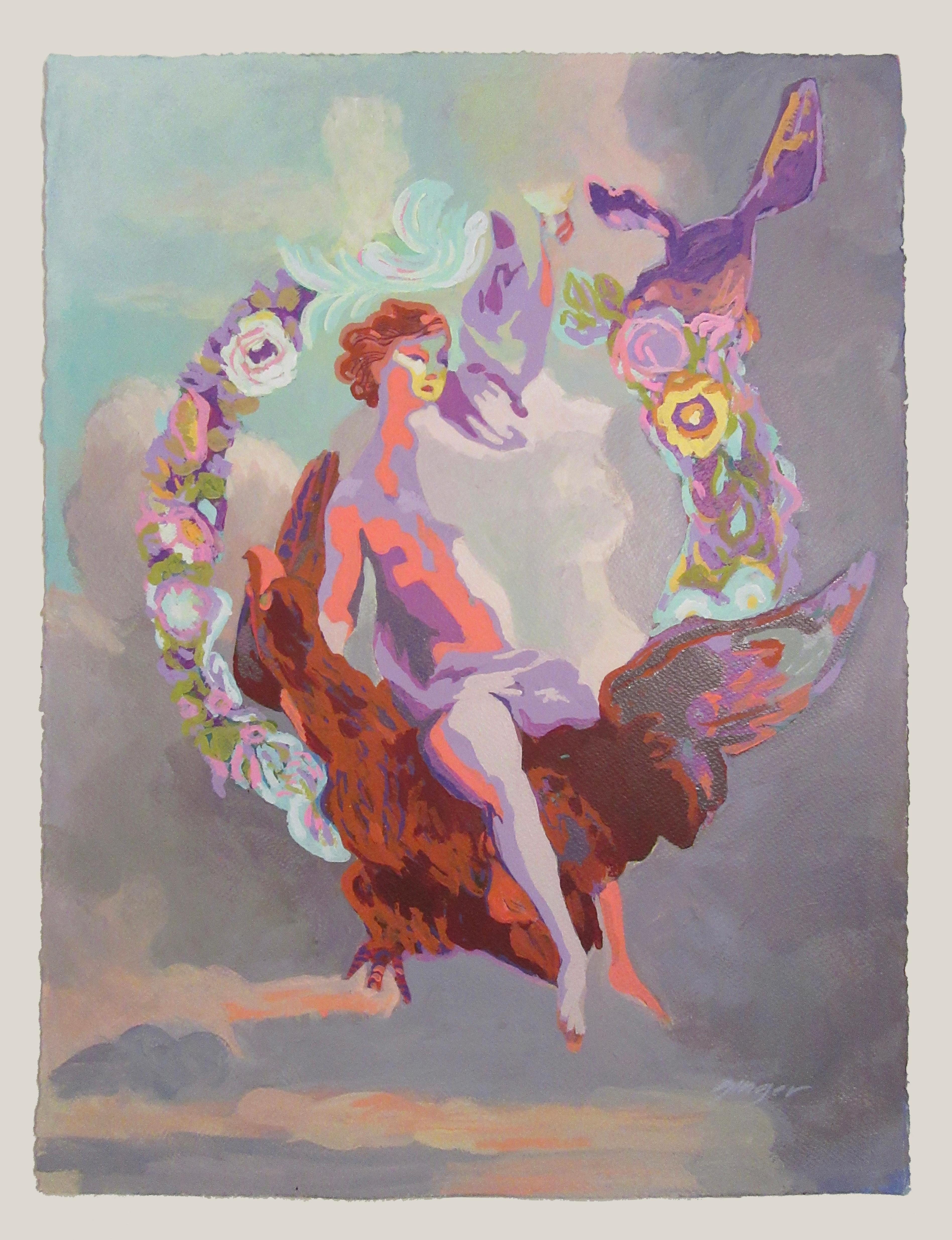 Aquarius : Flight of Ganymede - Painting de Ginger Williams Cook