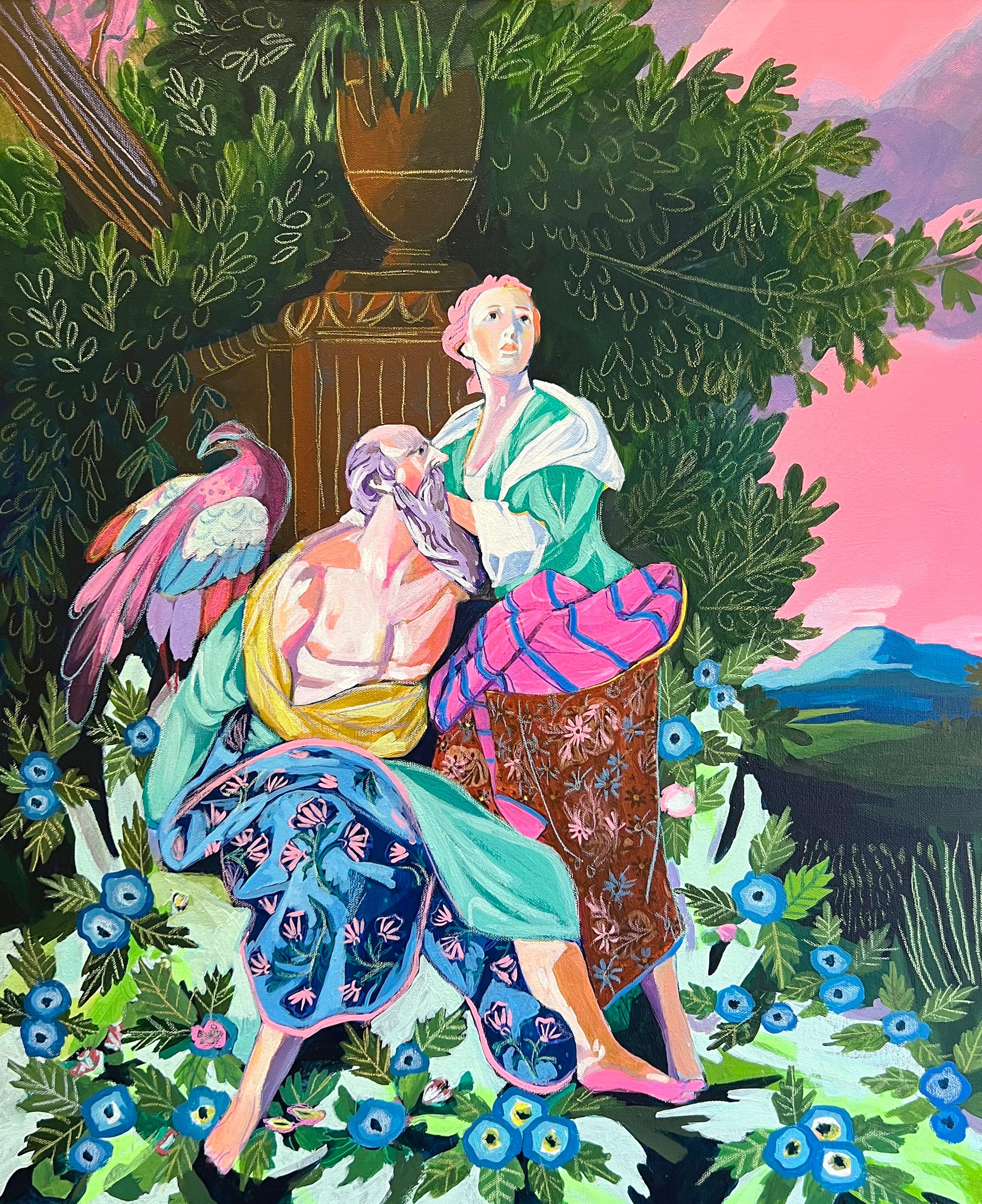 Ginger Williams Cook Figurative Painting – Flora & Zephyr