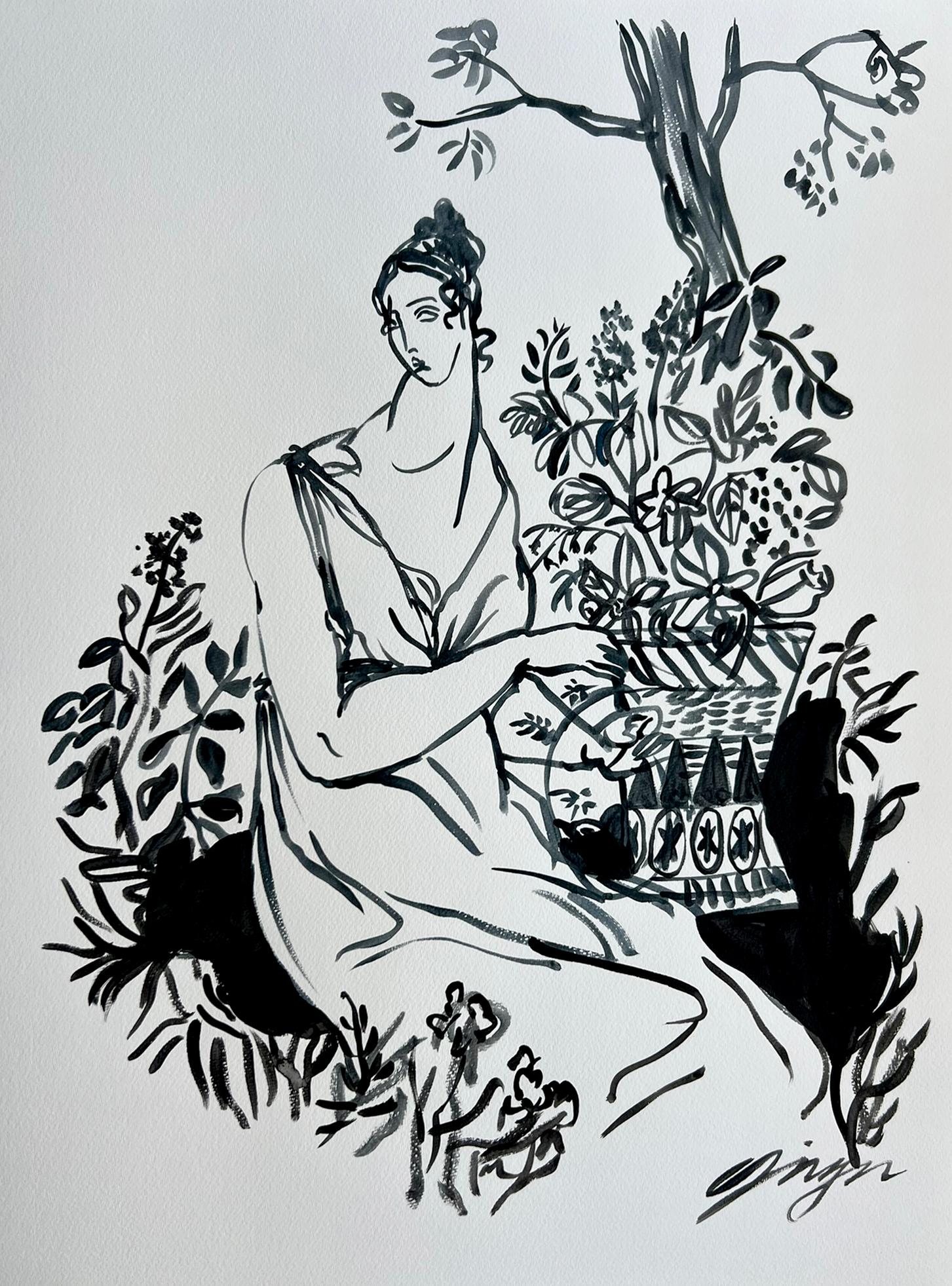 Ginger Williams Cook Figurative Painting - Flower Chain