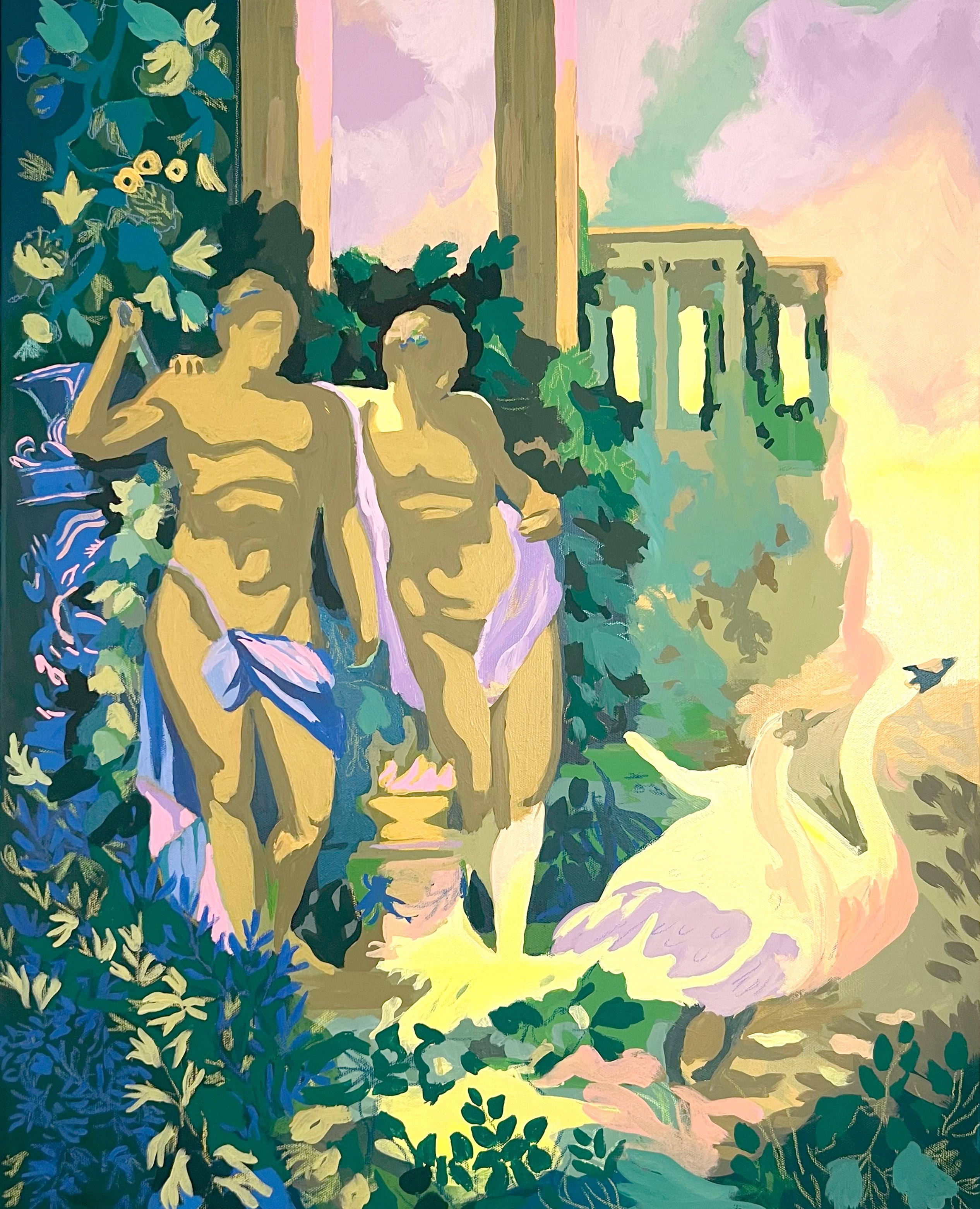 Gemini: Tempel des Castor und Pollux – Painting von Ginger Williams Cook