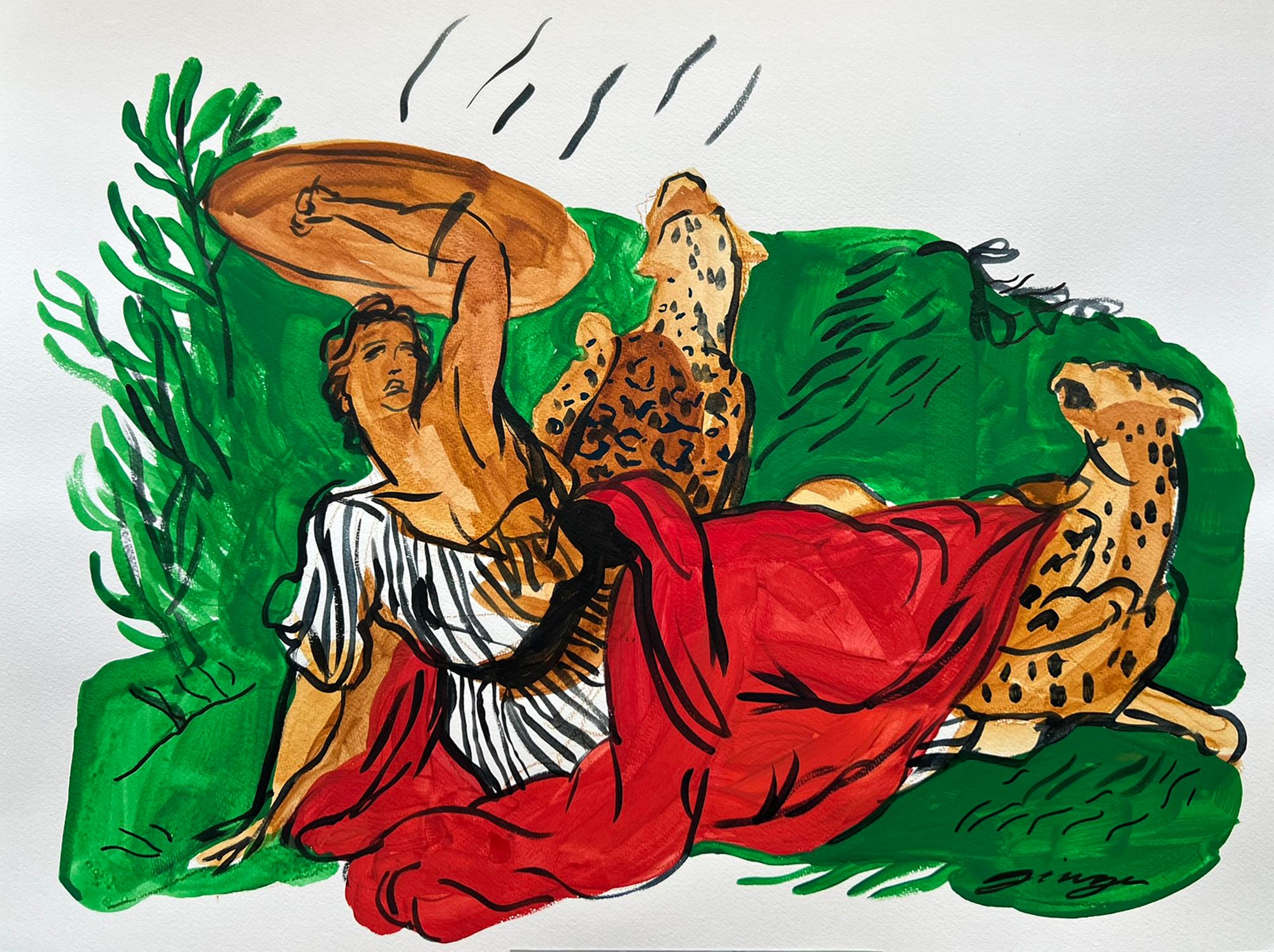 Ginger Williams Cook Figurative Painting - The Leopards