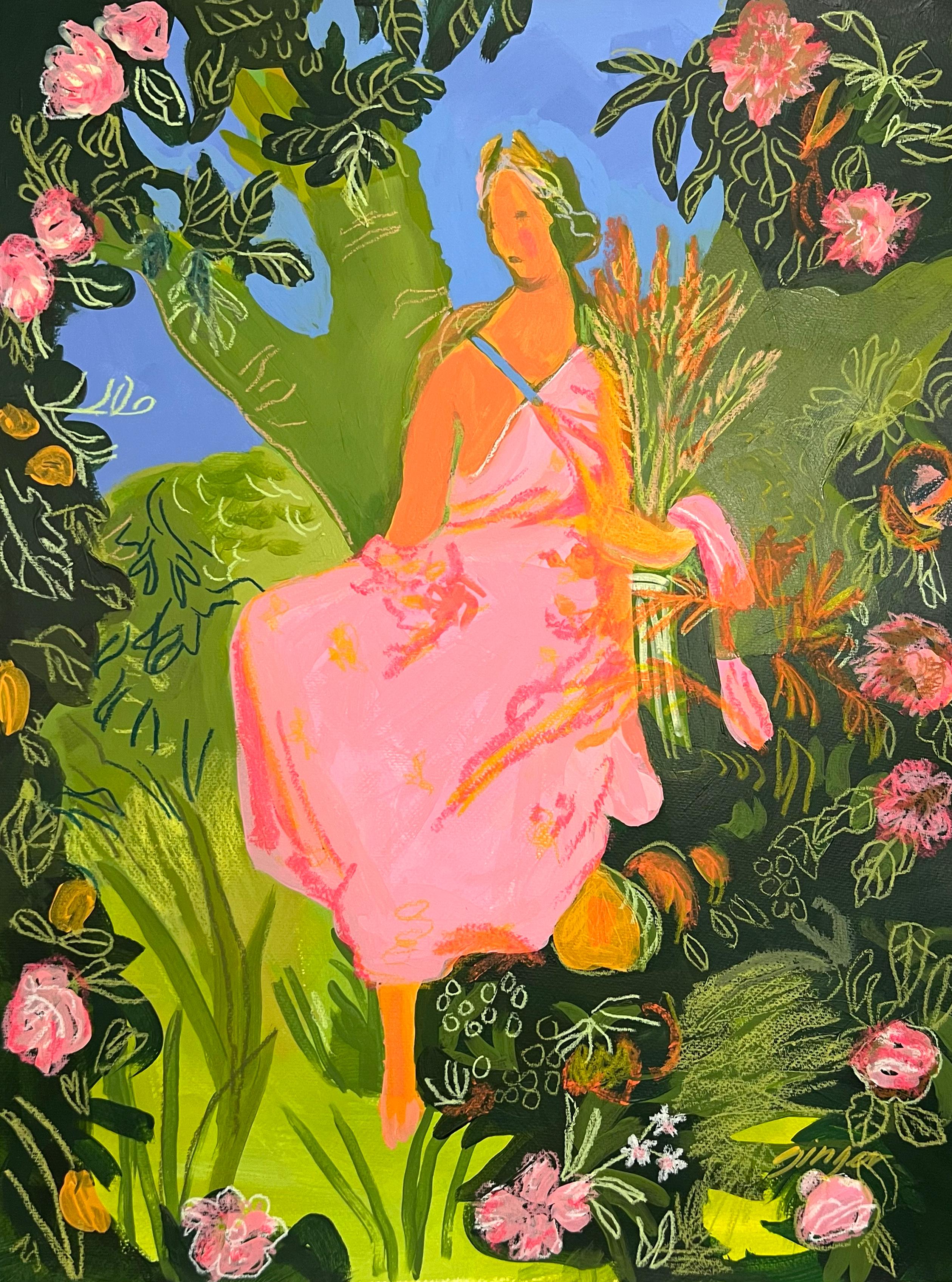 Figurative Painting di Ginger Williams Cook - Vergine: Luce in agosto