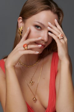 Gingko Biloba gold earrings