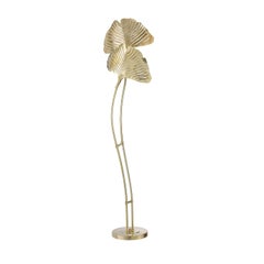 Gingko Double Stem Brass Floor Lamp