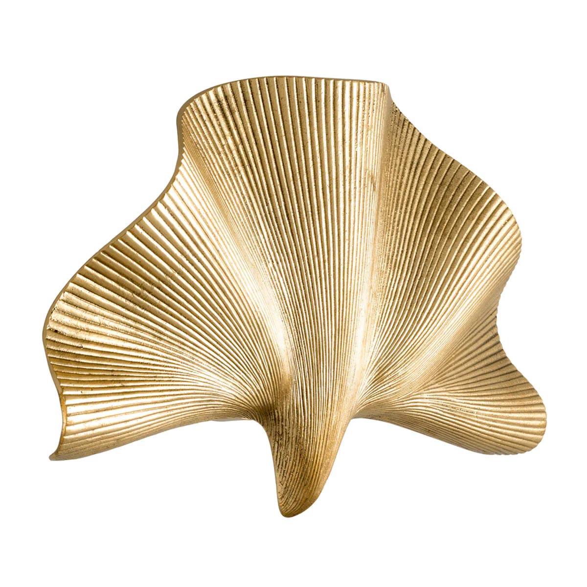 Aplique Gingko Leave con estructura en macizo pulido
latón
1 Bombilla, portalámparas tipo E14, máx. 25 vatios, 
220-240 voltios, bombillas no incluidas. 
Diámetro de la placa de pared: 10 cm