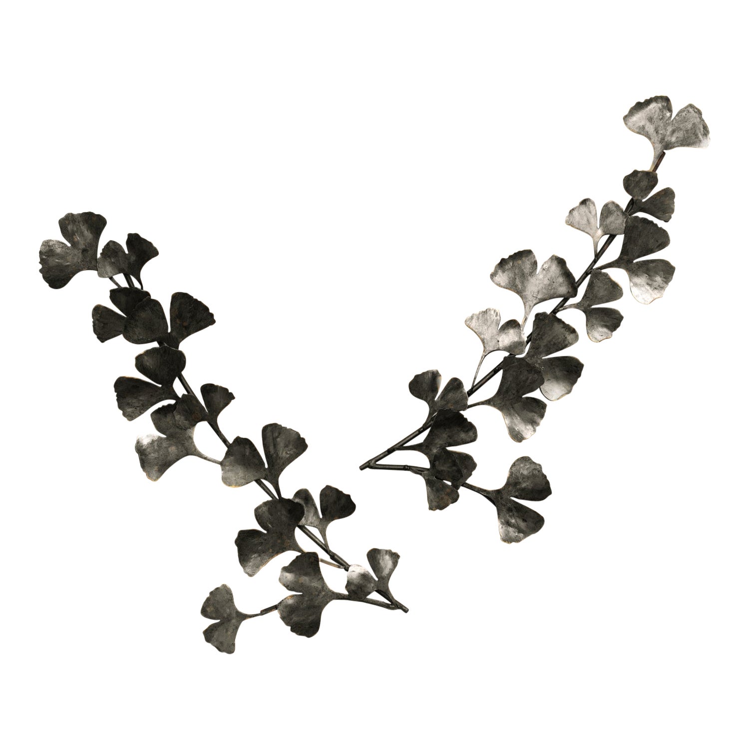 Ginkgo Double Branches in Warm Black Finish