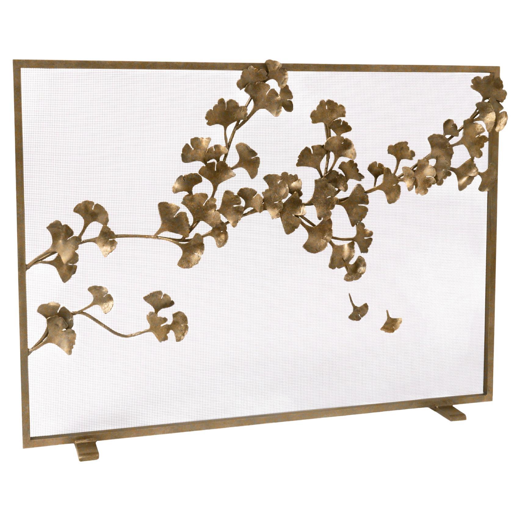 Pare-étincelles Ginkgo en or vieilli