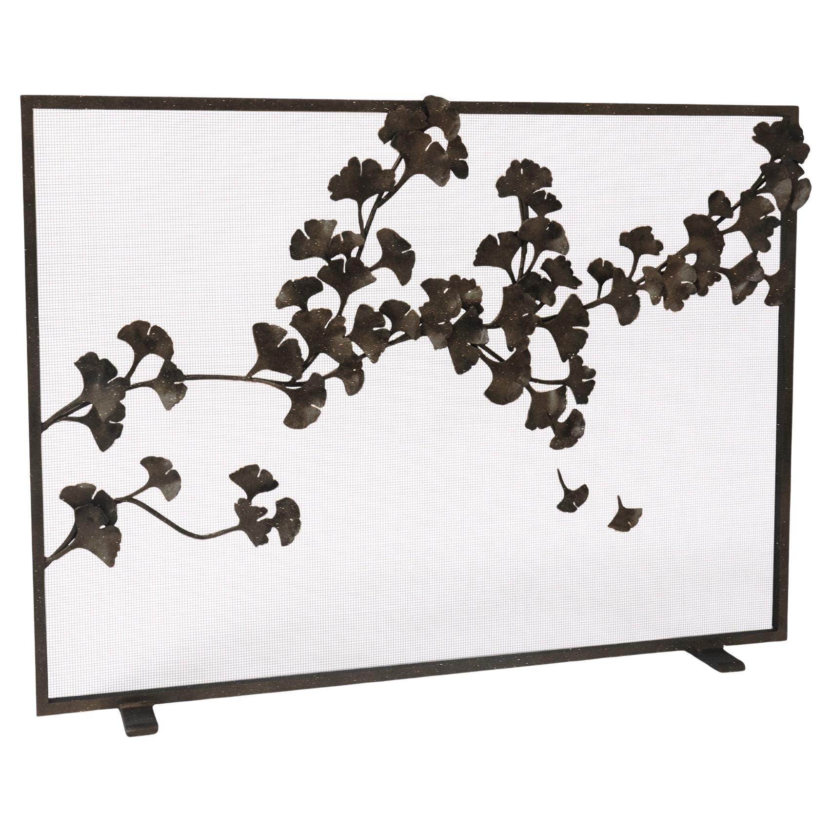 Pare-étincelles Ginkgo en noir chaud en vente
