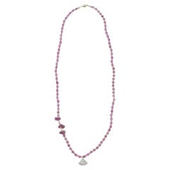 collier court ginkgo rose  Pièces de joaillerie vintage des années 1970