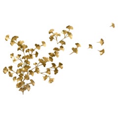 Ginkgo Wall Sculpture in Brilliant Gold