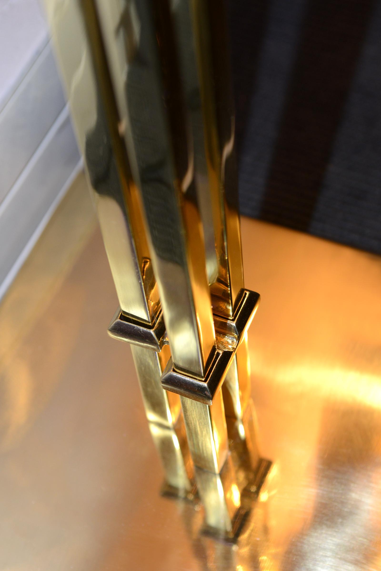 Ginko Biloba Floor Lamp in Polished Brass 2