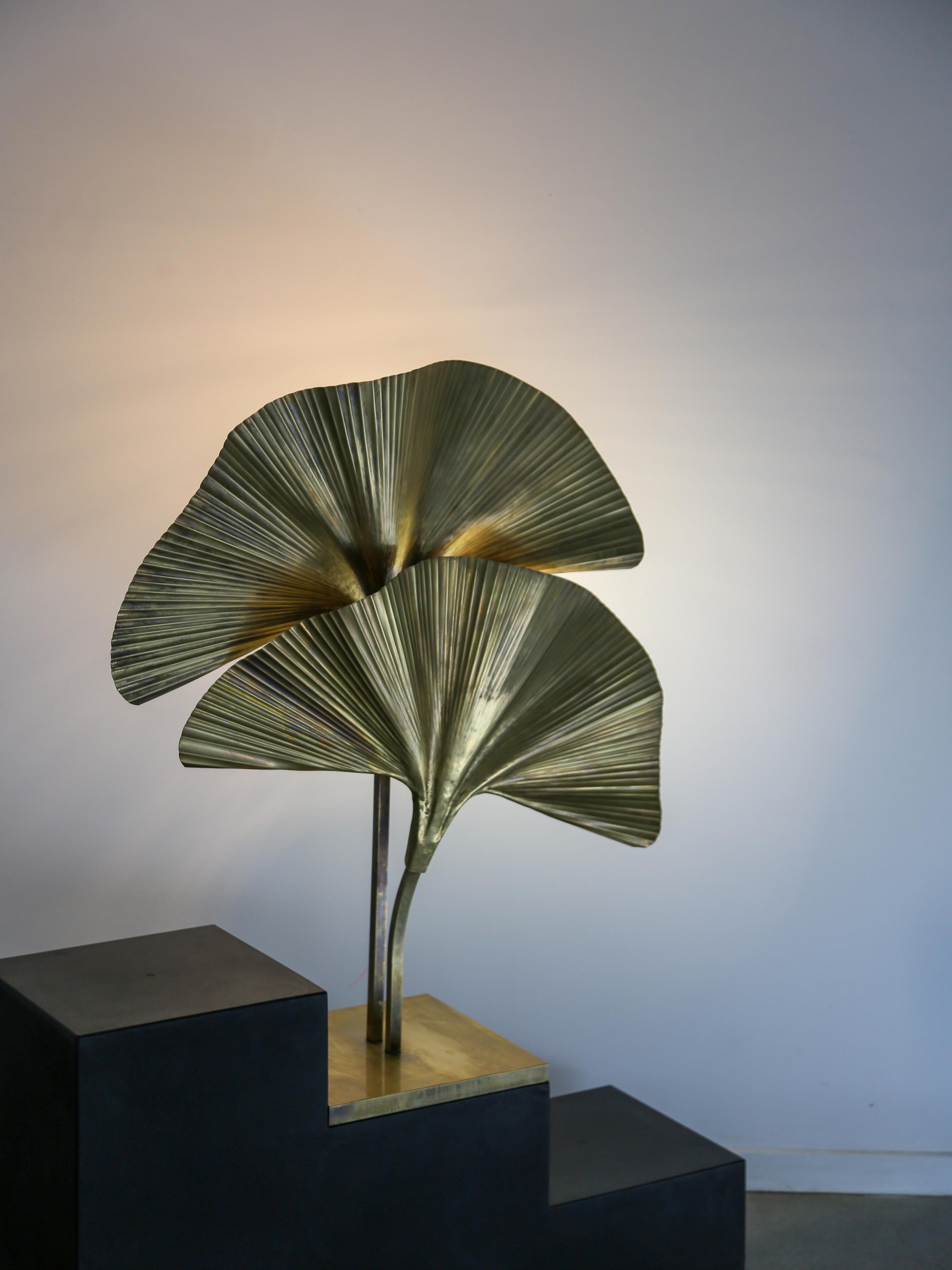 Lampe de bureau Ginko avec deux feuilles en vente 2