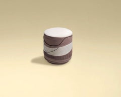 Ginko Pouf contemporain et personnalisable avec mélange de tissus par Luísa Peixoto